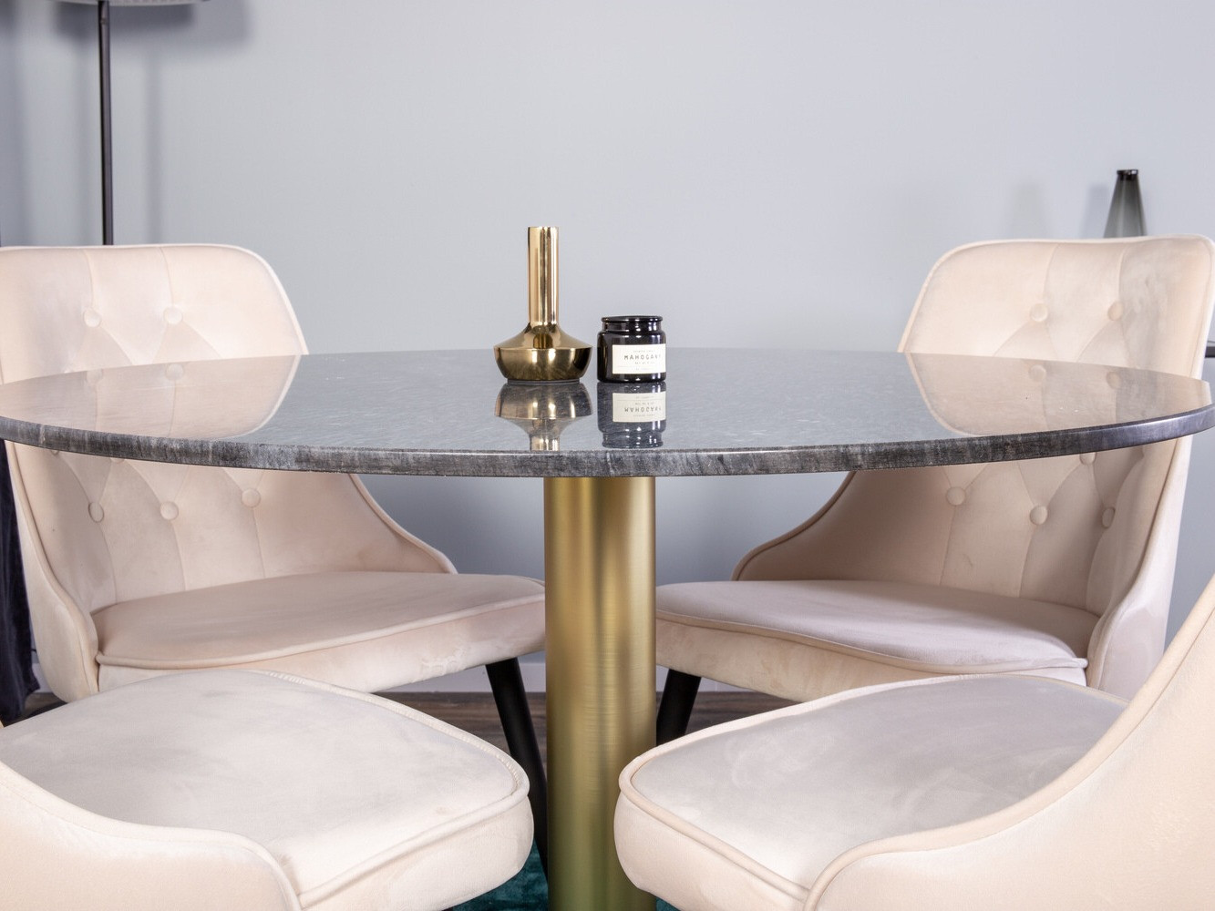 Set de dining Dallas 370 (Bej + Negru)