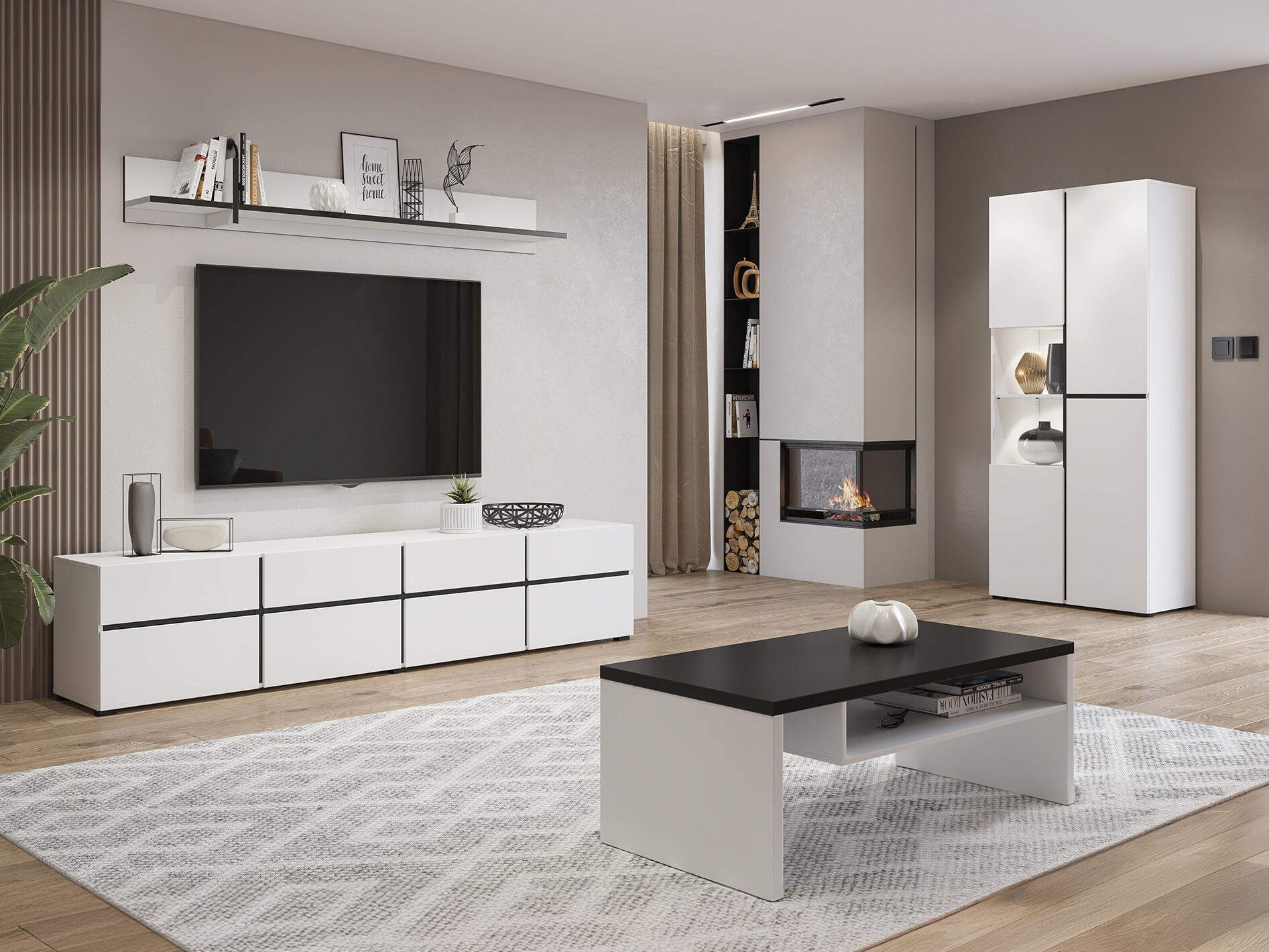 Set de living Alfere 117 (Alb)