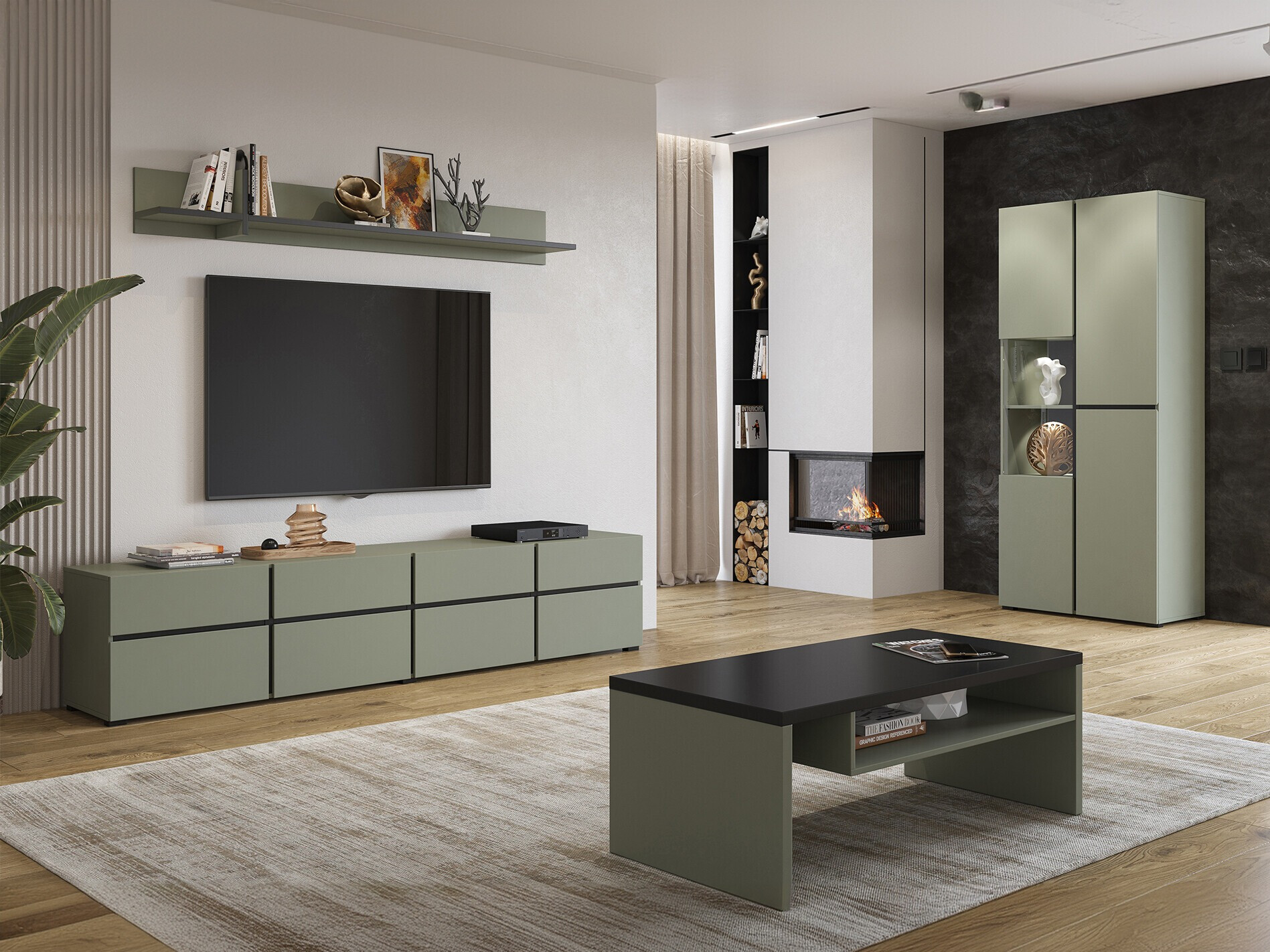 Set de living Alfere 117 (Verde)