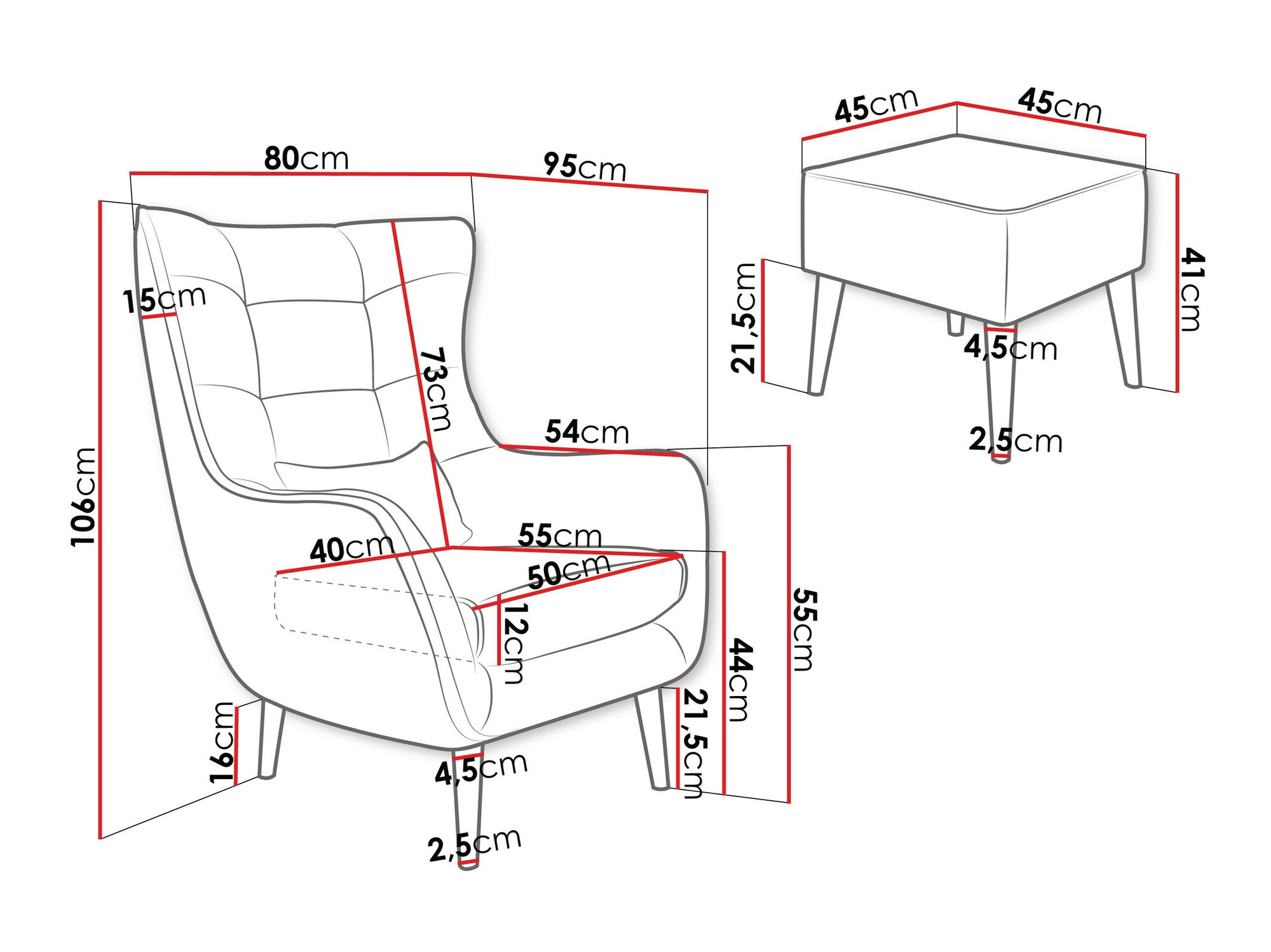 Fotoliu Comfivo Ulmus V (Poso 100)