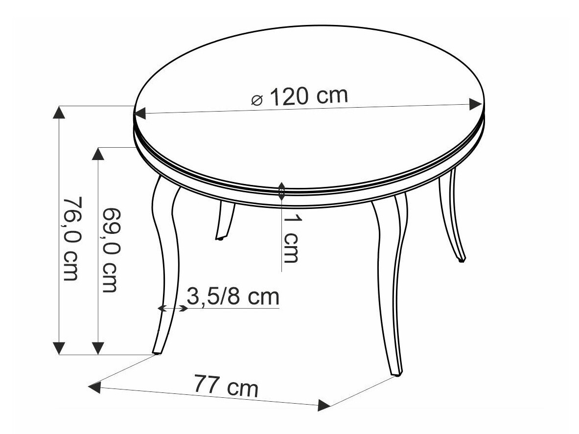 Masă Houston 1813 (Negru + Auriu)