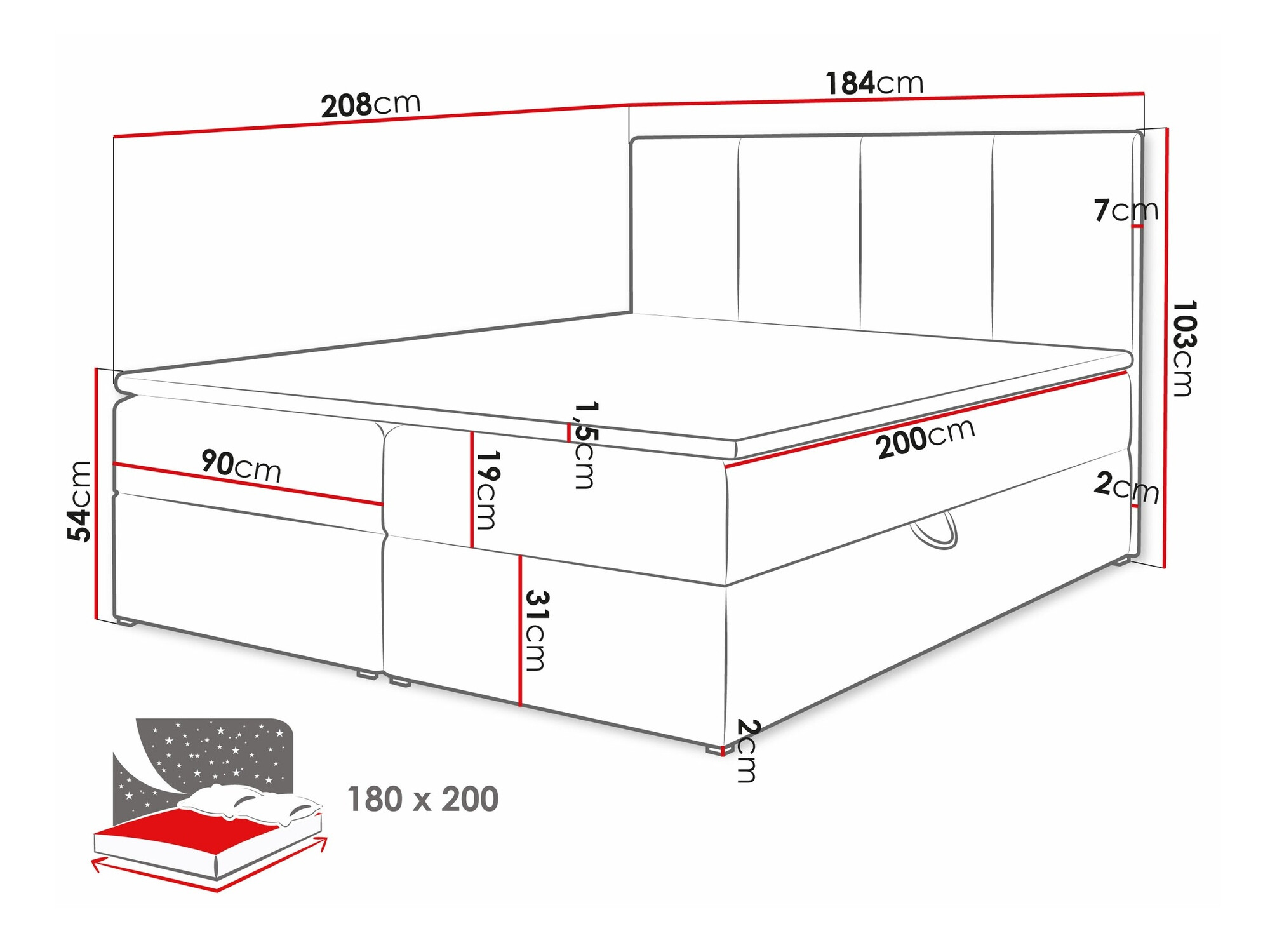 Pat boxspring Oppidum (Manila 18)