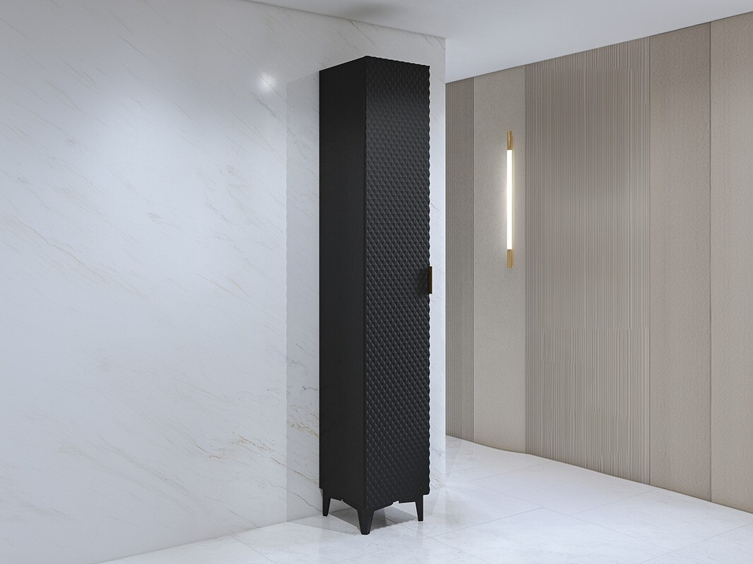 Cabinet de baie neancorat Liretu 100 (Negru)