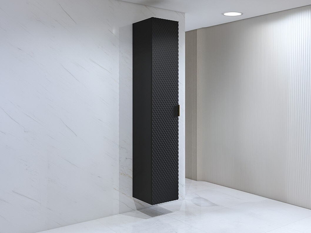 Cabinet de baie suspendat Liretu 105 (Negru)