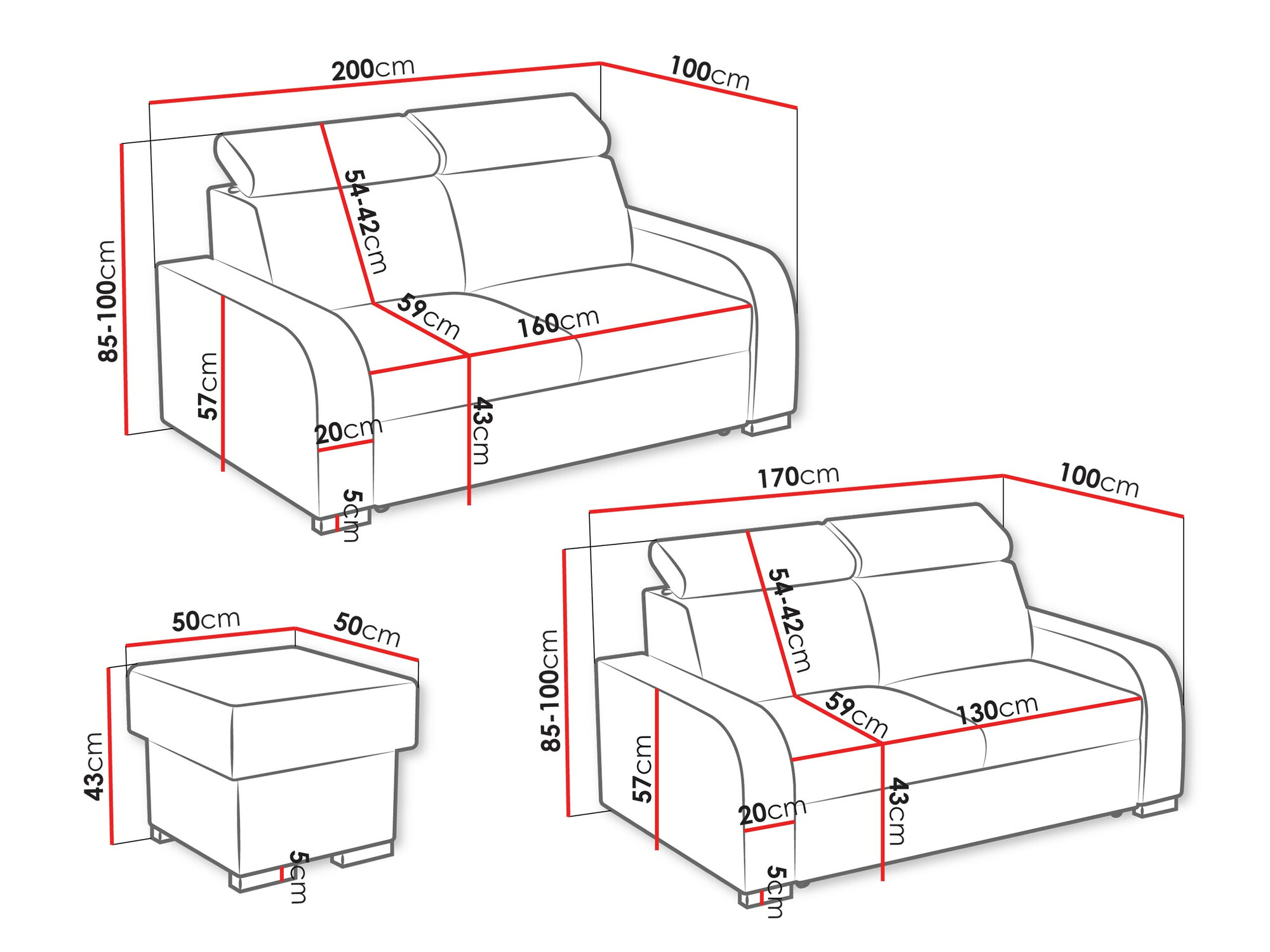 Set mobilier tapițat Ovos I (Crown 11)