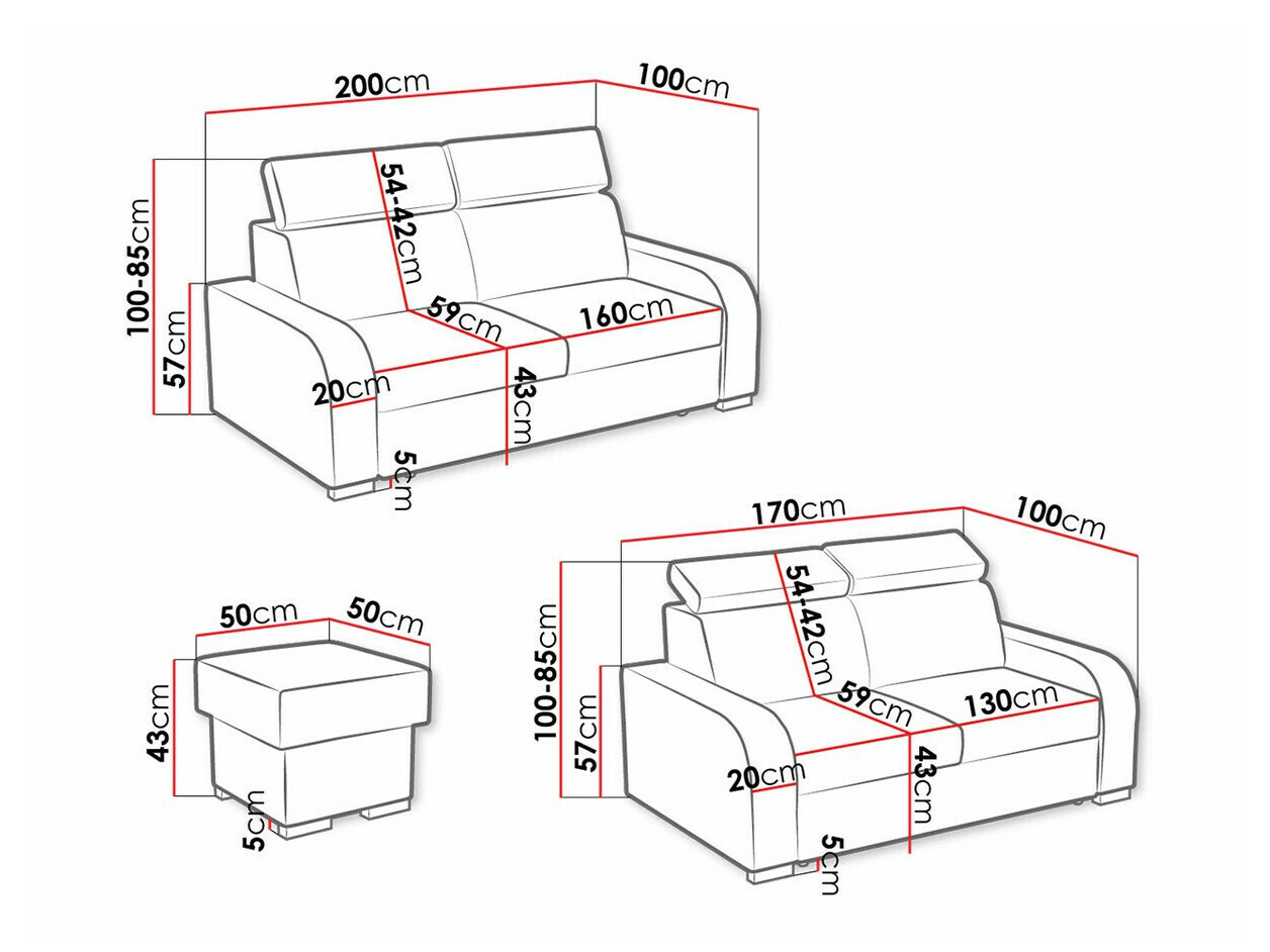 Set mobilier tapițat Ovos I (Crown 4)