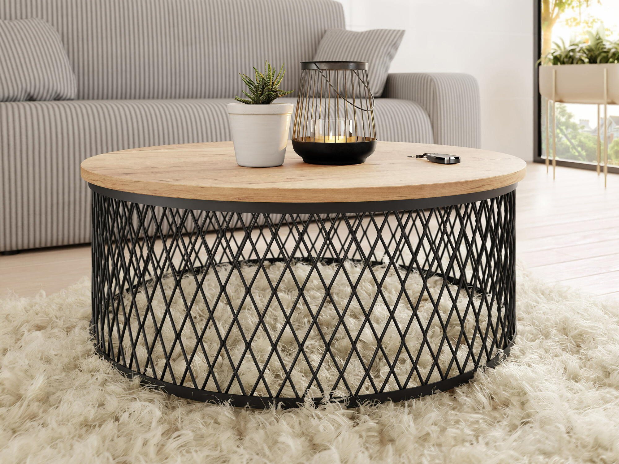 Măsuță de cafea Oswego 128 (Stejar Craft auriu)