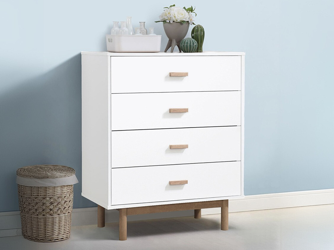 Comodă Nolcalu 103 (Alb + Stejar)