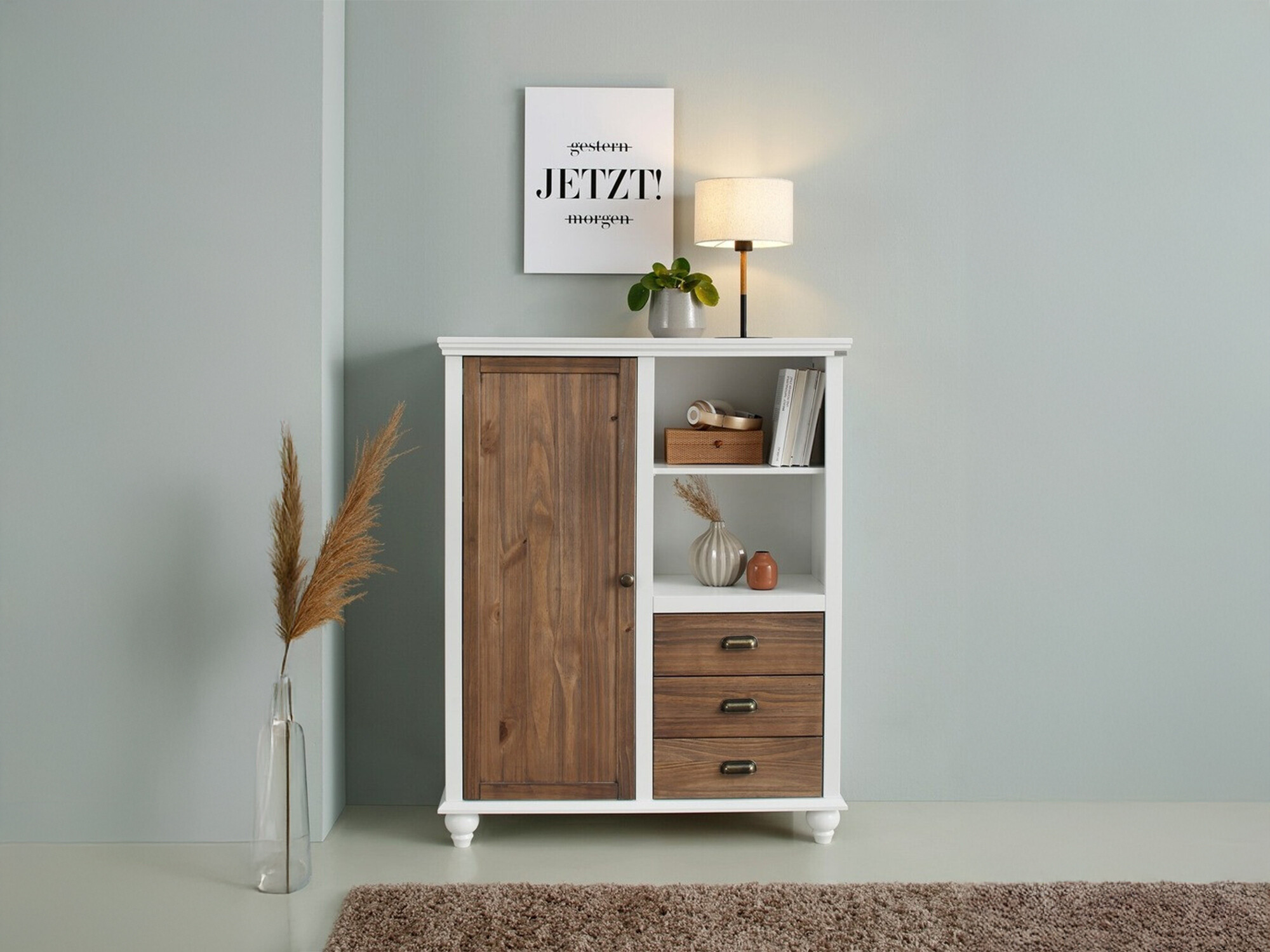 Comodă Tivmeri 103 (Alb + Maro)