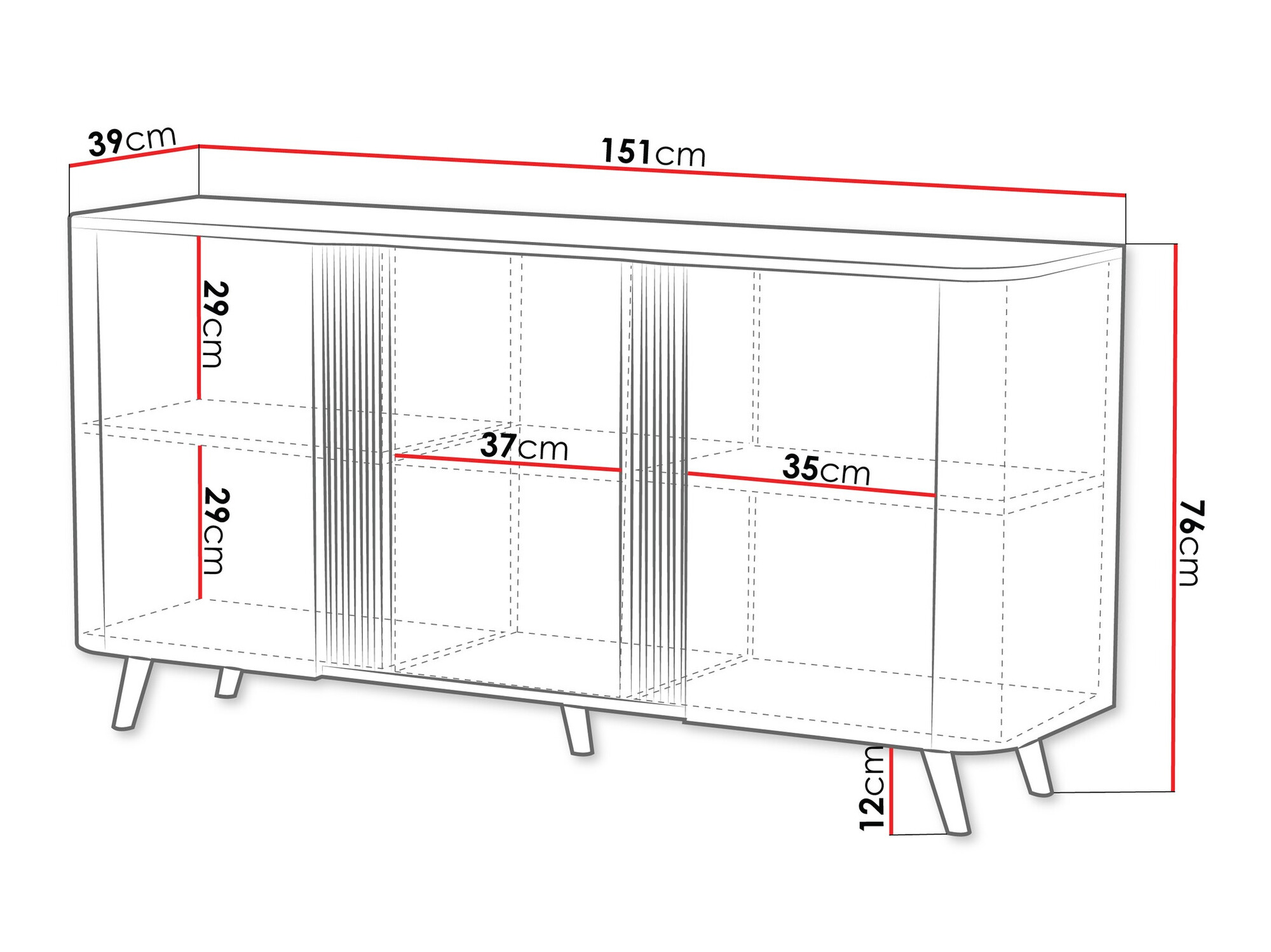 Bufet Modus (Cașmir + Negru)