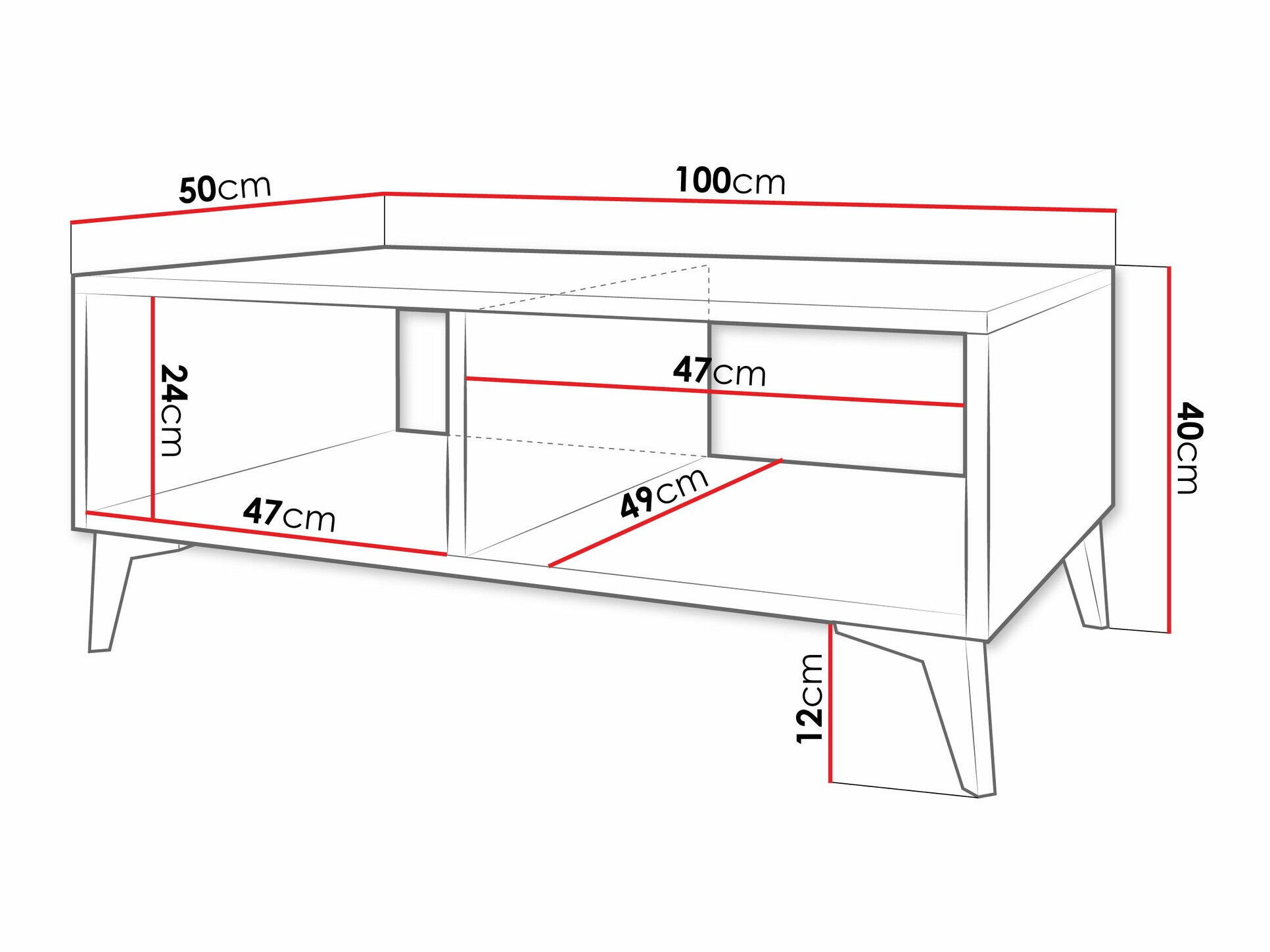 Măsuță de cafea Comfivo 492 (Alb)