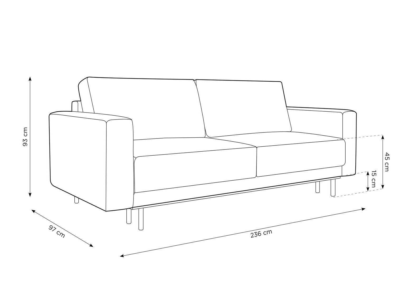 Canapea extensibilă Beckley 103 (Megan 361)