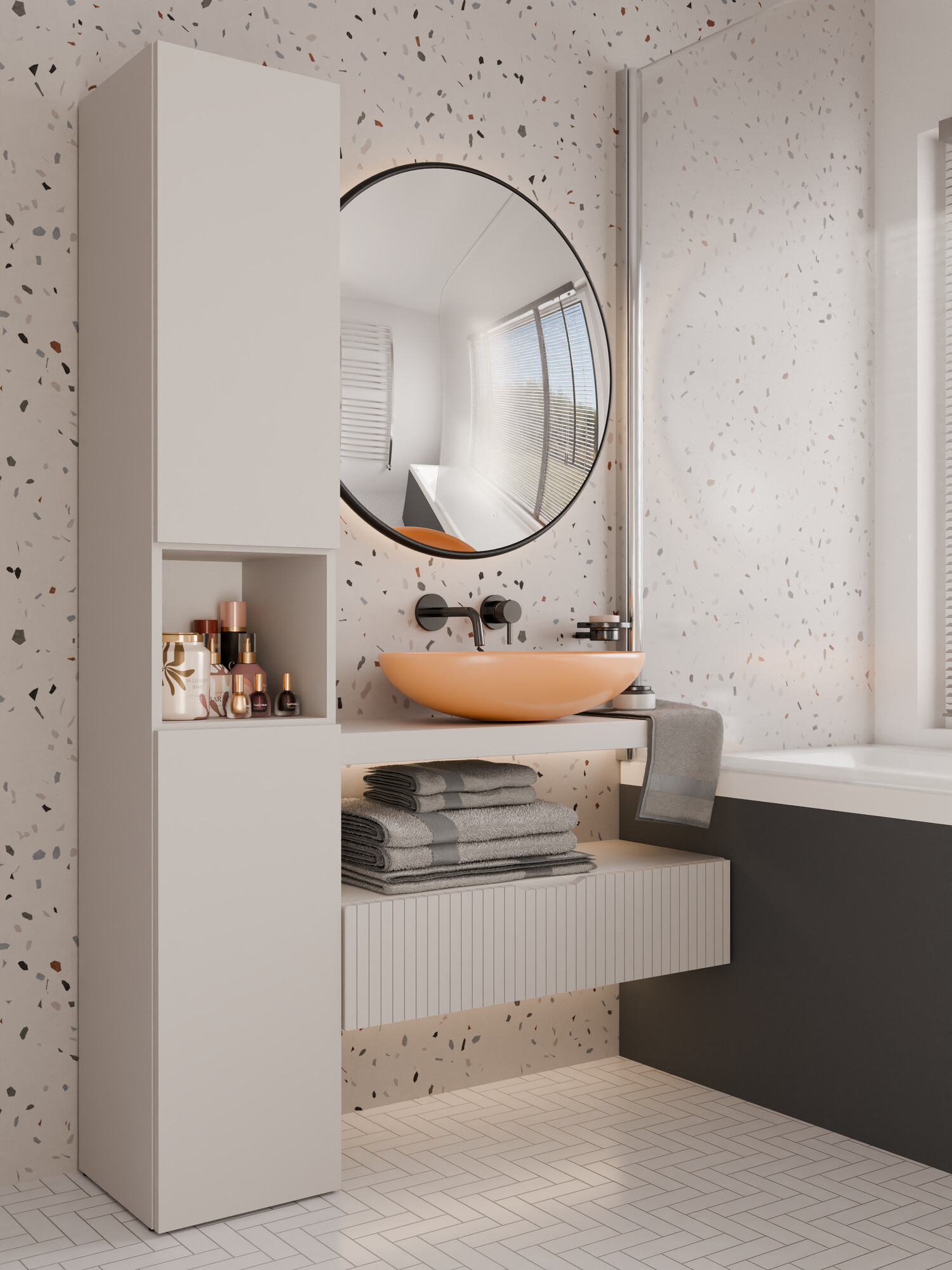 Cabinet de baie neancorat Nolmaru 104 (Cașmir)