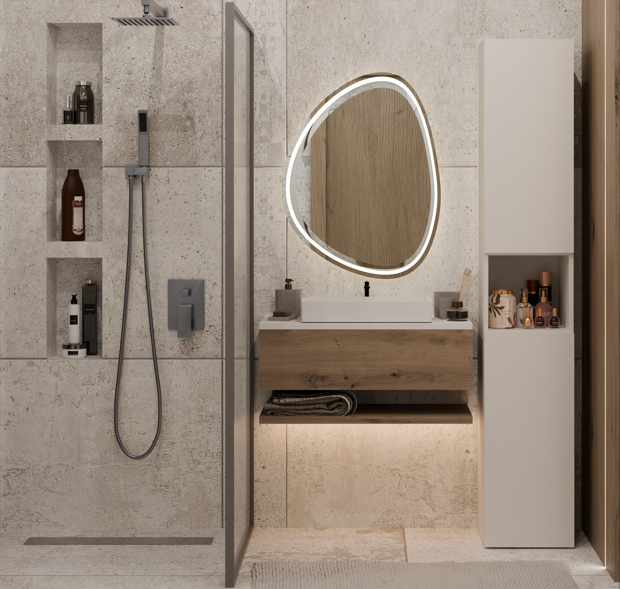 Cabinet de baie neancorat Nolmaru 104 (Cașmir)