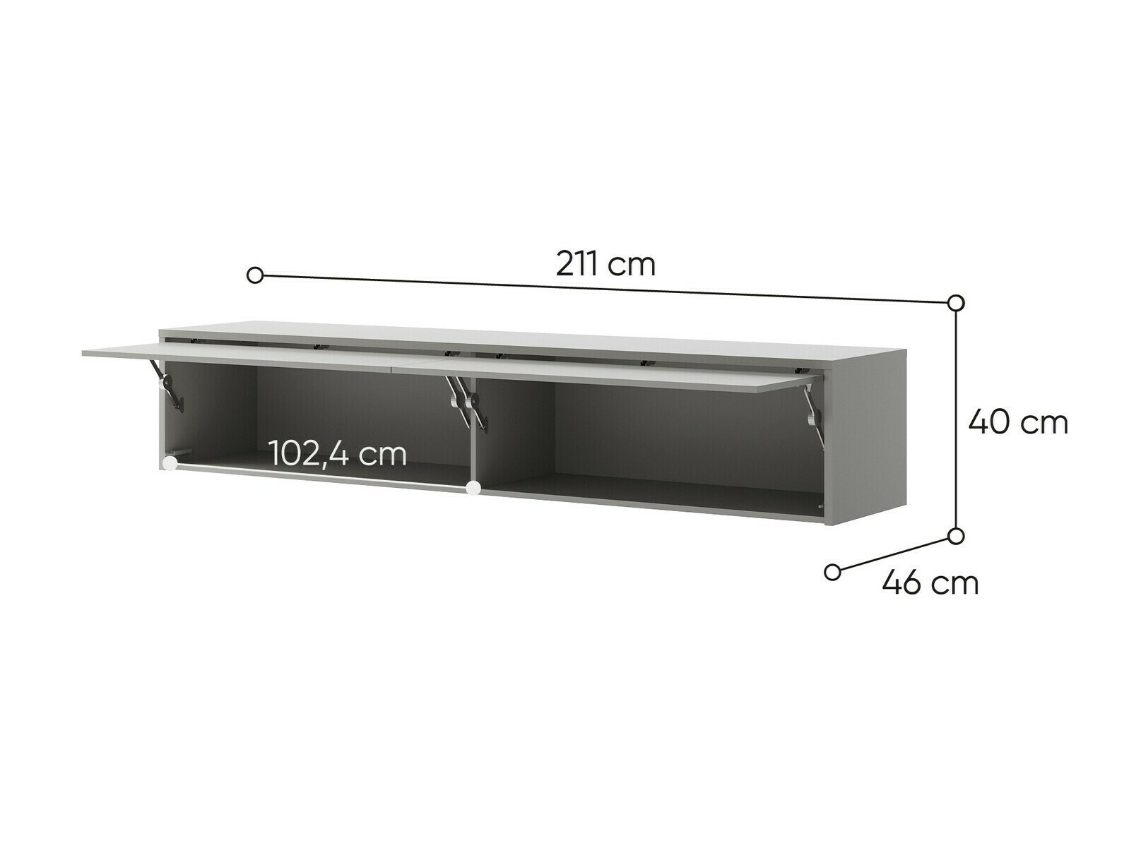 Dulap de perete Concept Lenart (Gri)