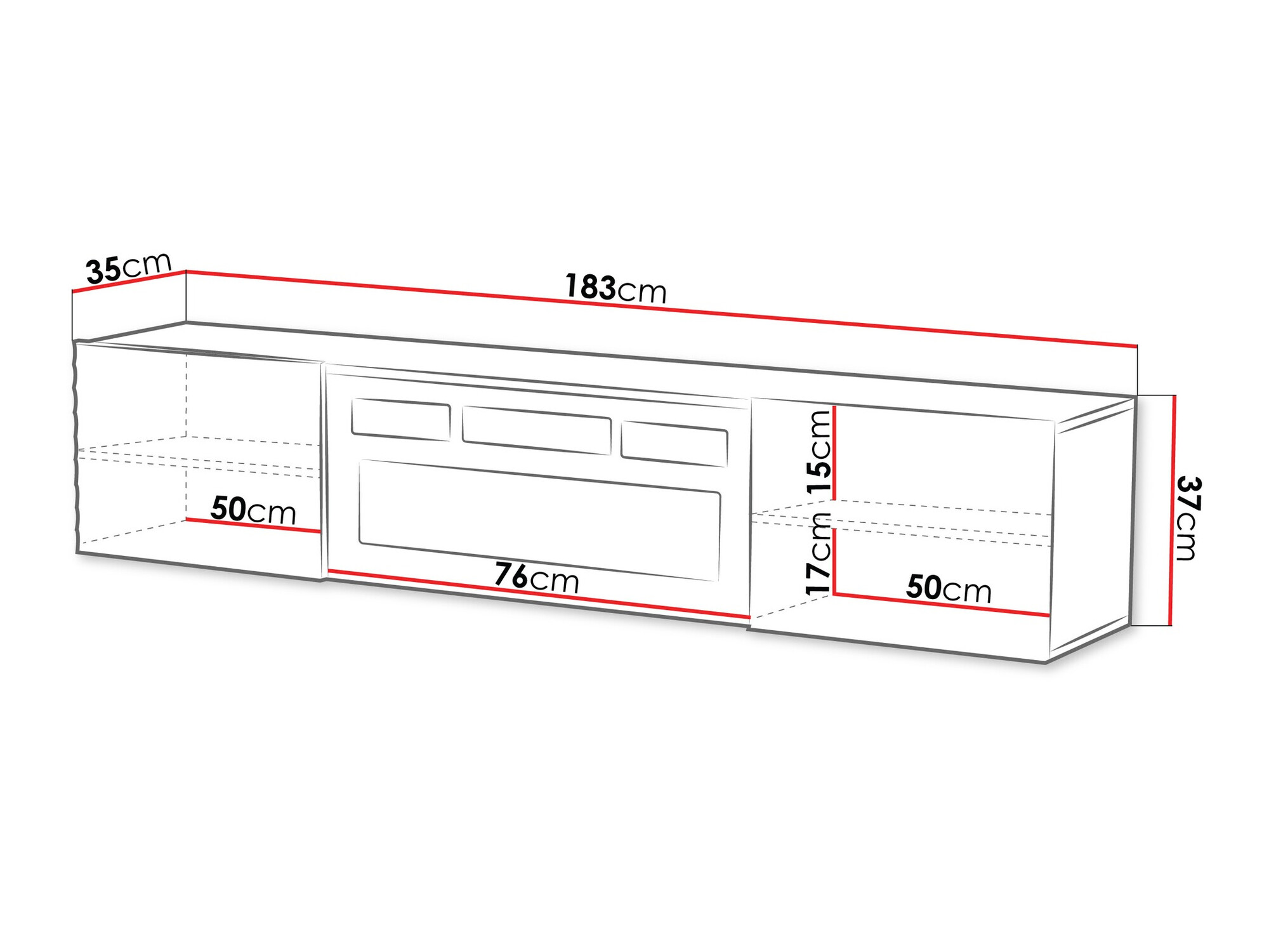 Comodă TV Charlotte 206 (Alb)