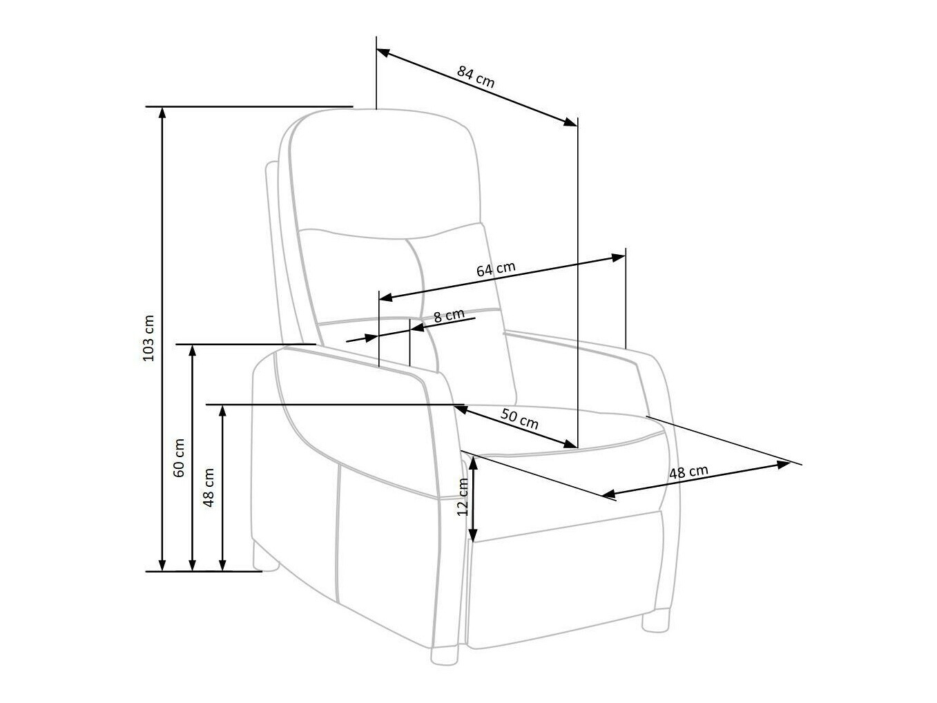 Fotoliu recliner Houston 992 (Bluvel 4215)