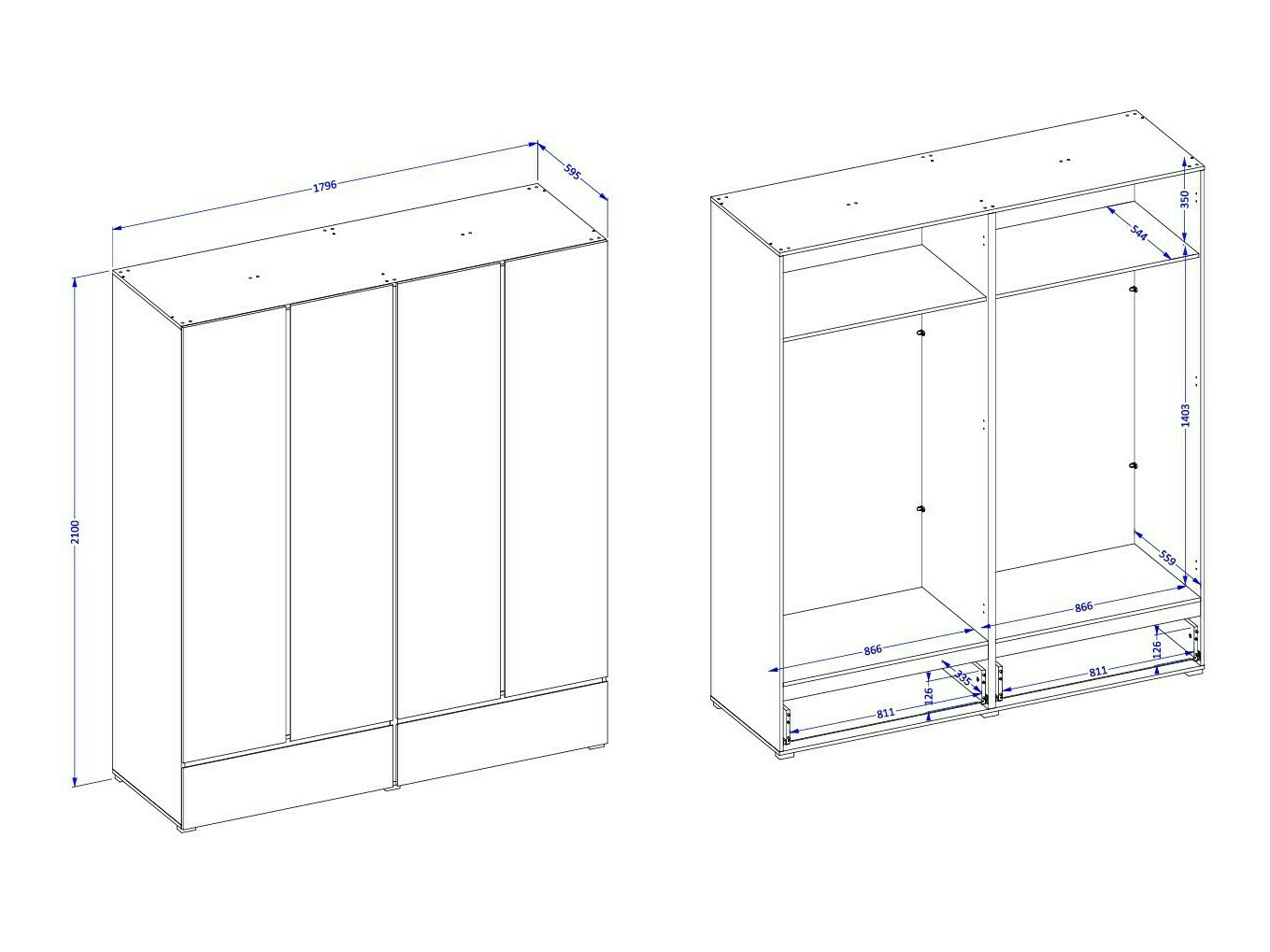 Dulap Alfere 119 (Alb)