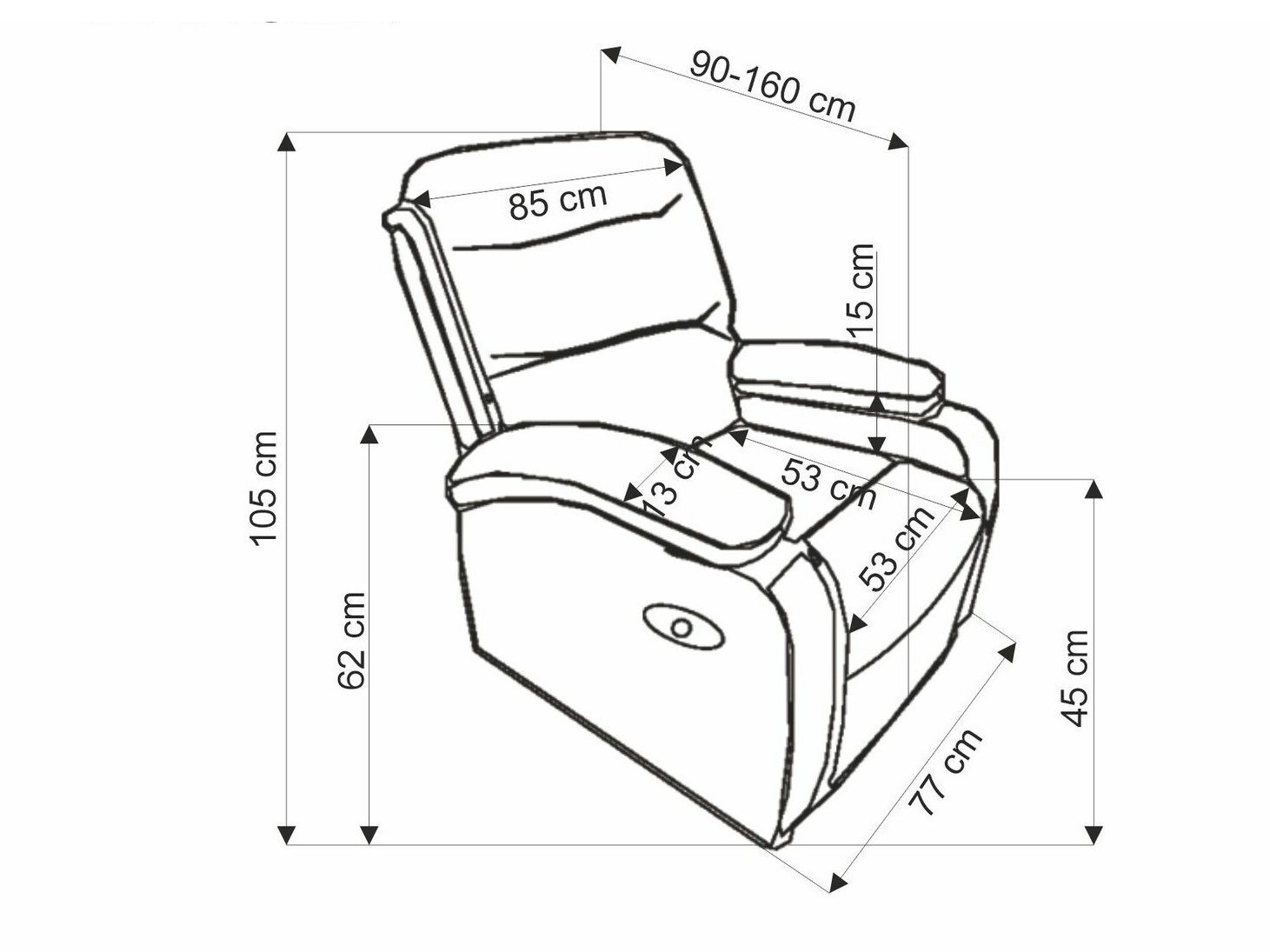 Fotoliu recliner Houston Terra (Bej)