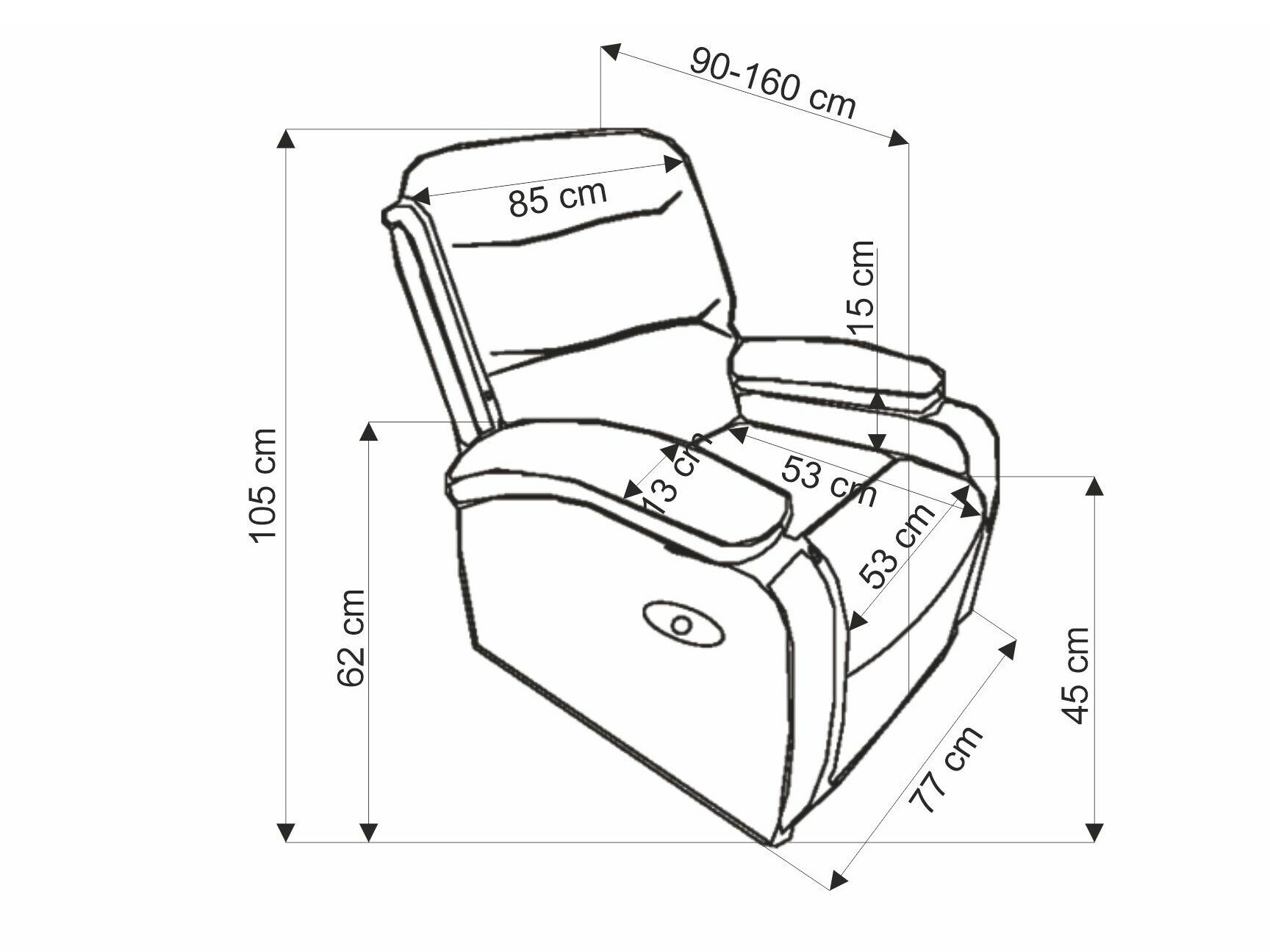 Fotoliu recliner Houston Terra (Verde)