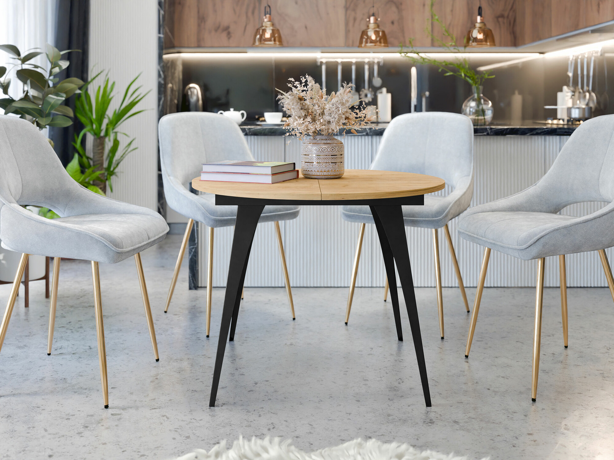 Masă Oswego 132 (Stejar Craft auriu)