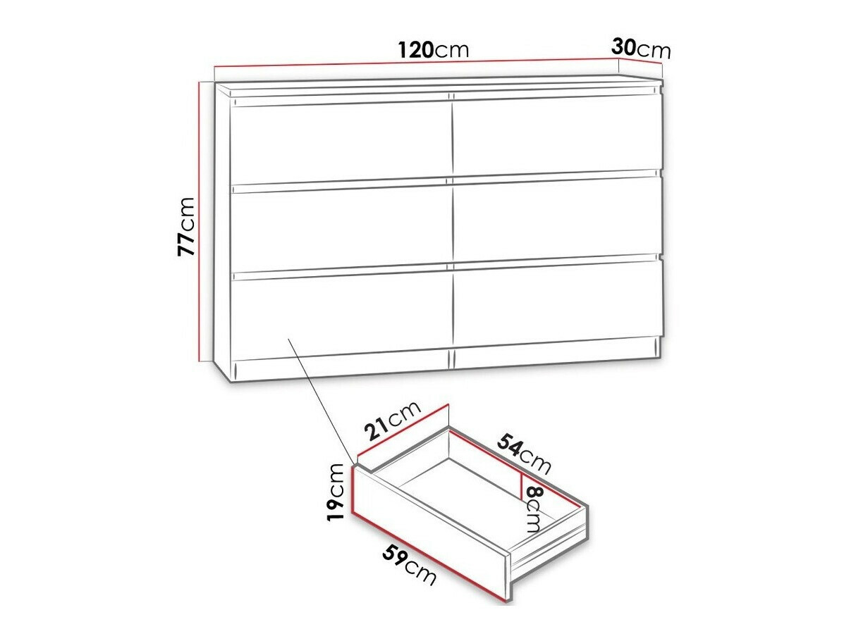 Comodă Comfivo Structor V (Alb)