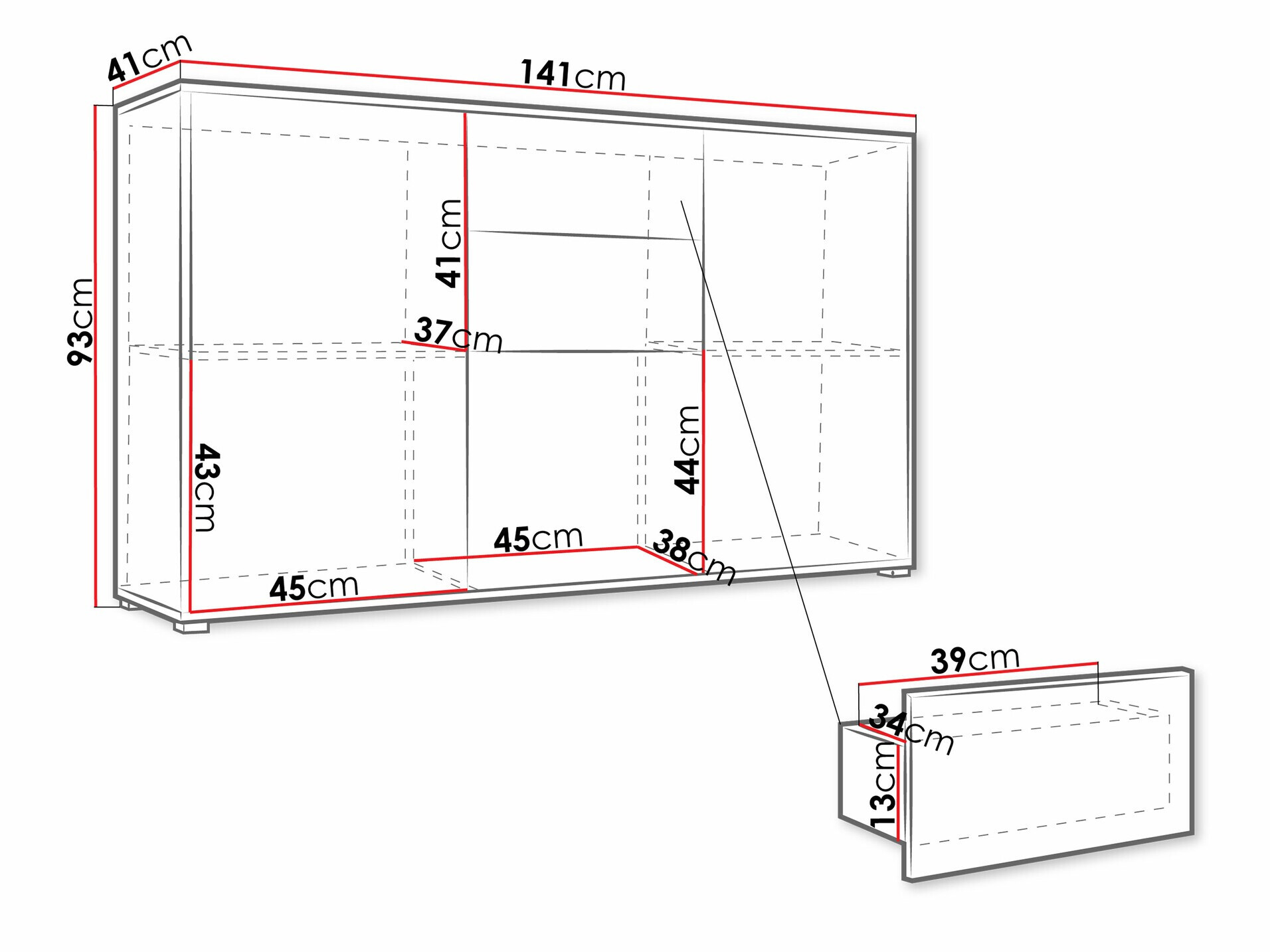 Comodă Comfivo Tutela (Alb)