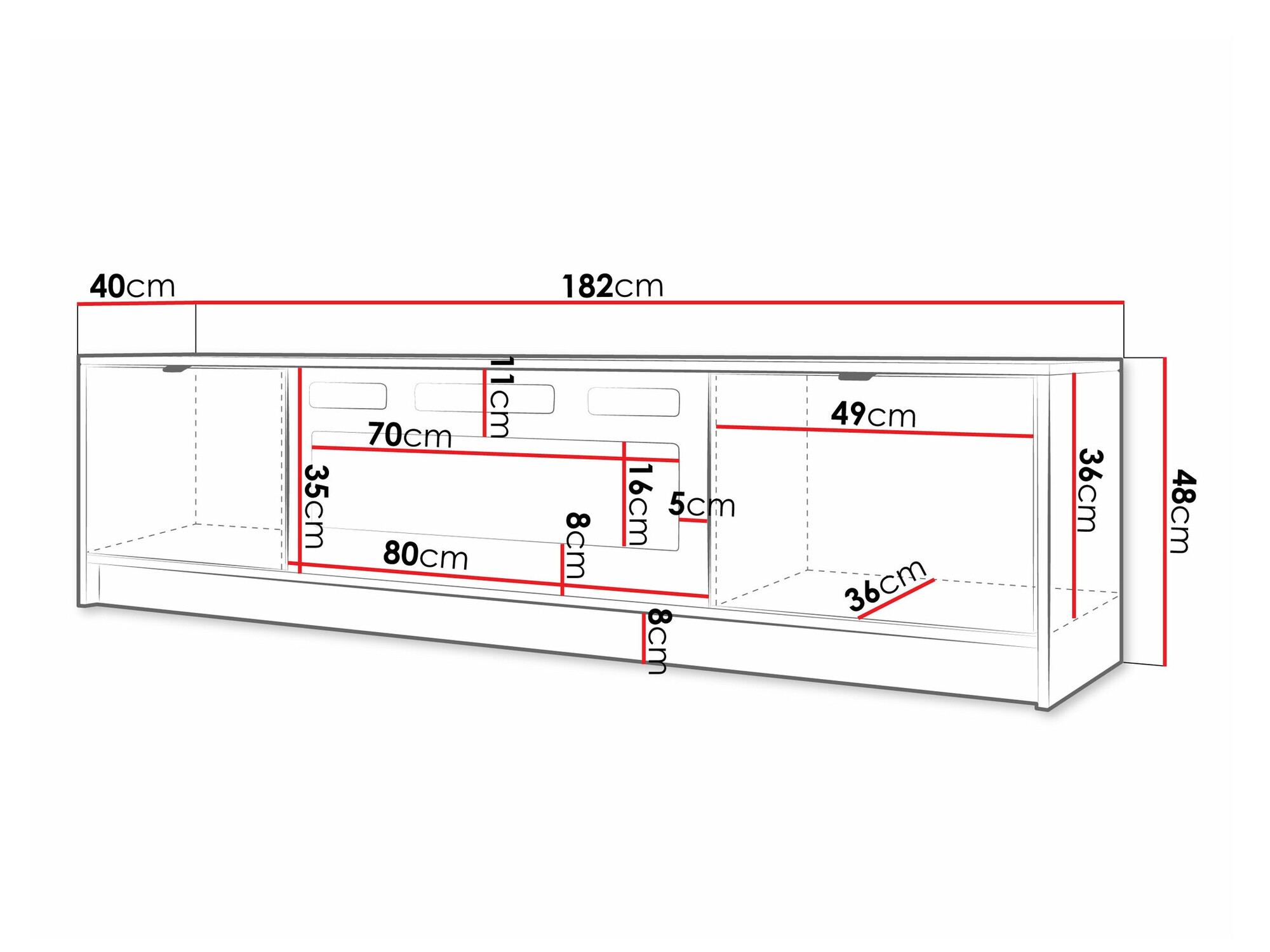 Comodă TV Comfivo Larmire 109 (Beige)