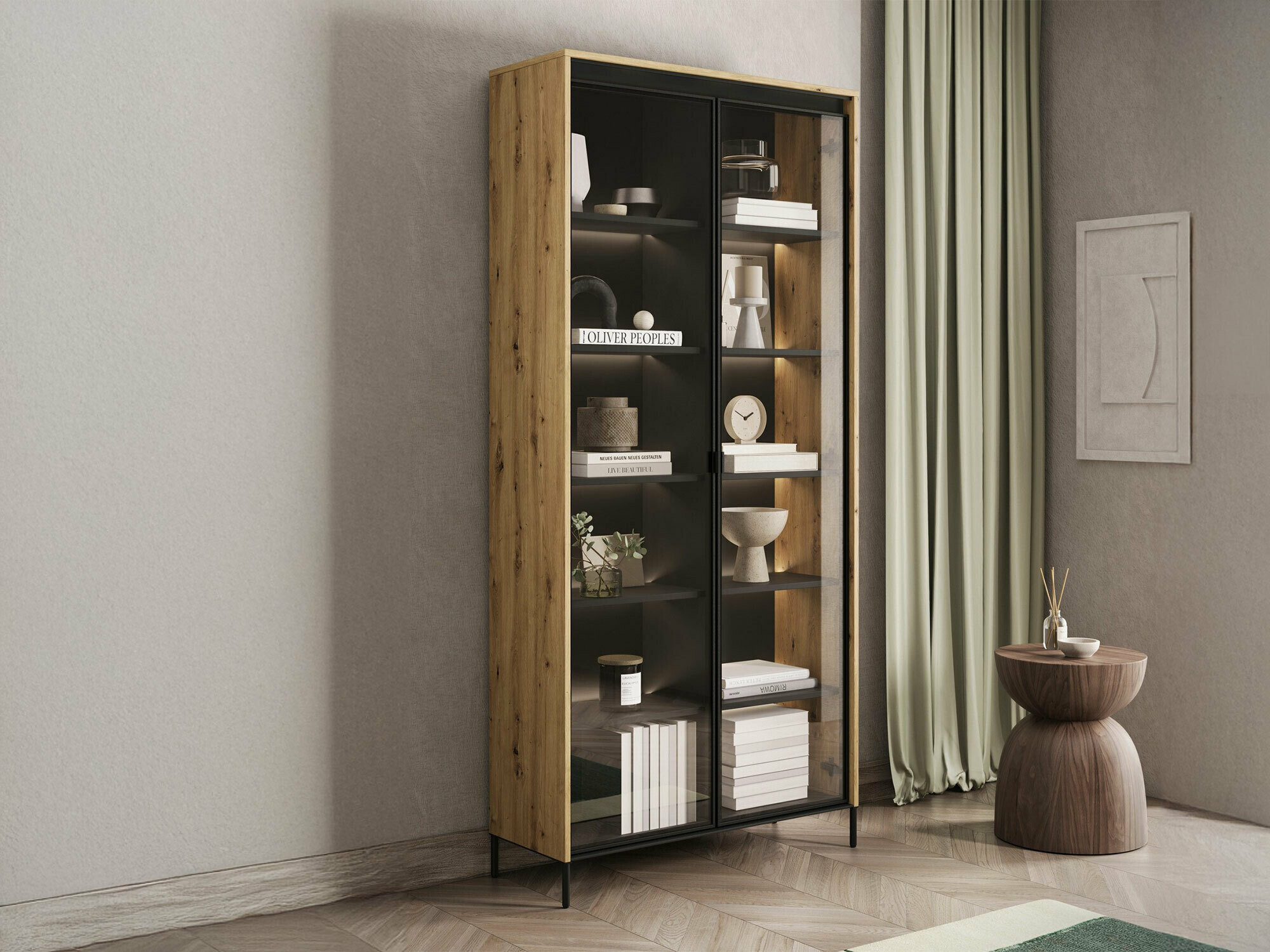 Raft Fernolu 106 (Stejar artizan + Negru)