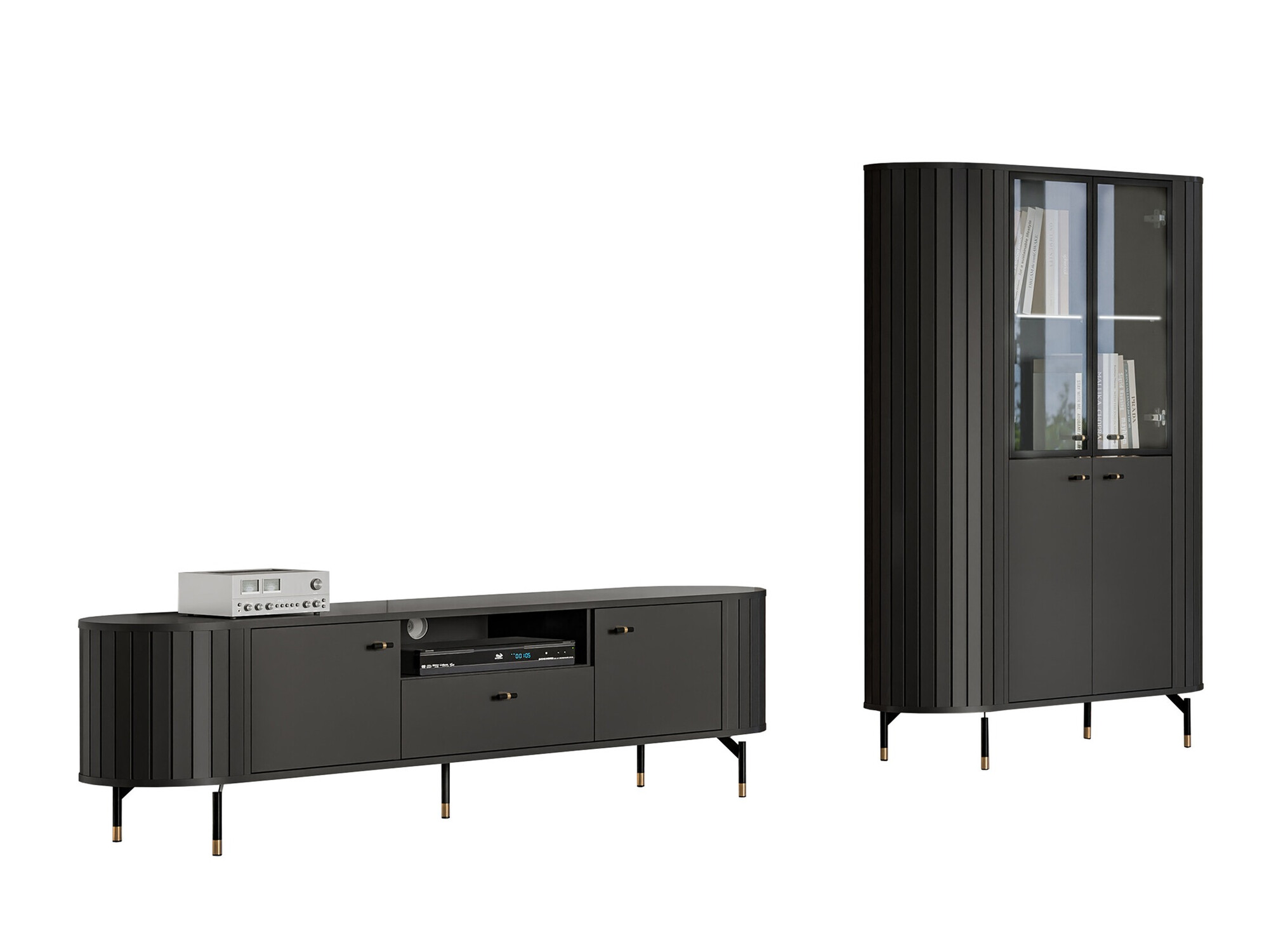 Set de living Novmono 108 (Negru)