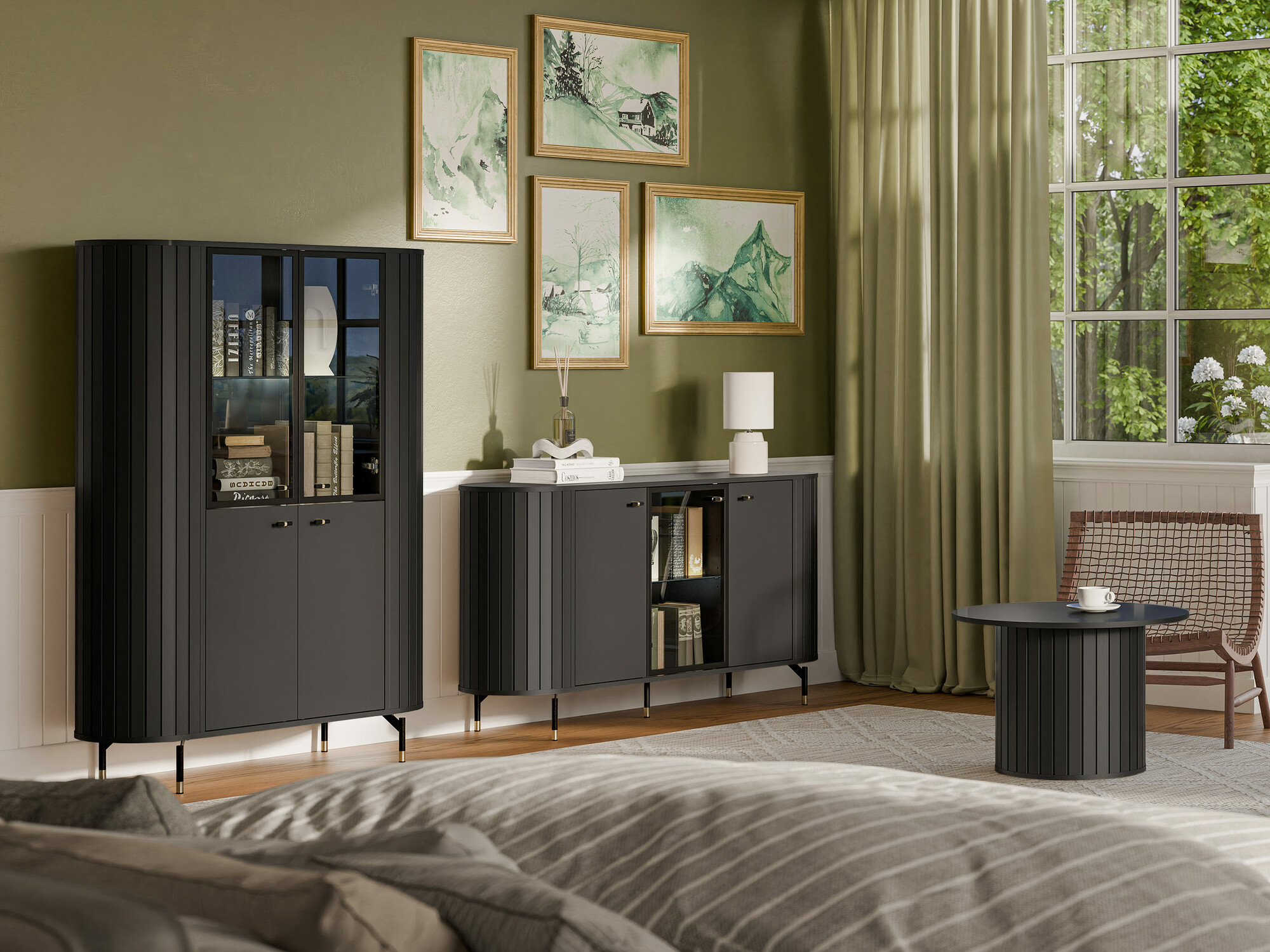 Set de living Novmono 109 (Negru)