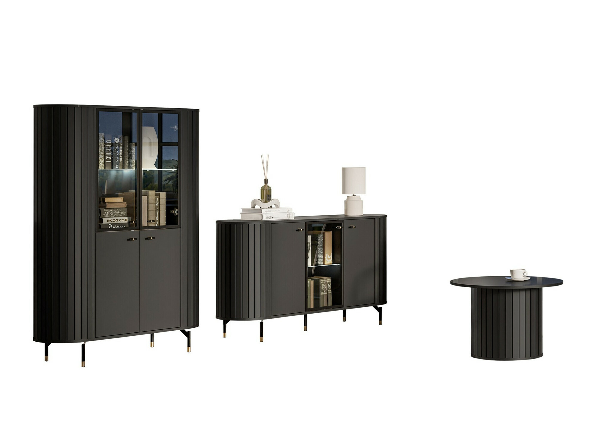 Set de living Novmono 109 (Negru)