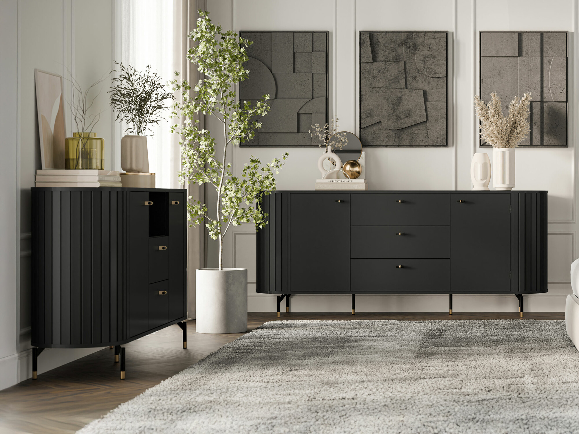 Set de living Novmono 110 (Negru)