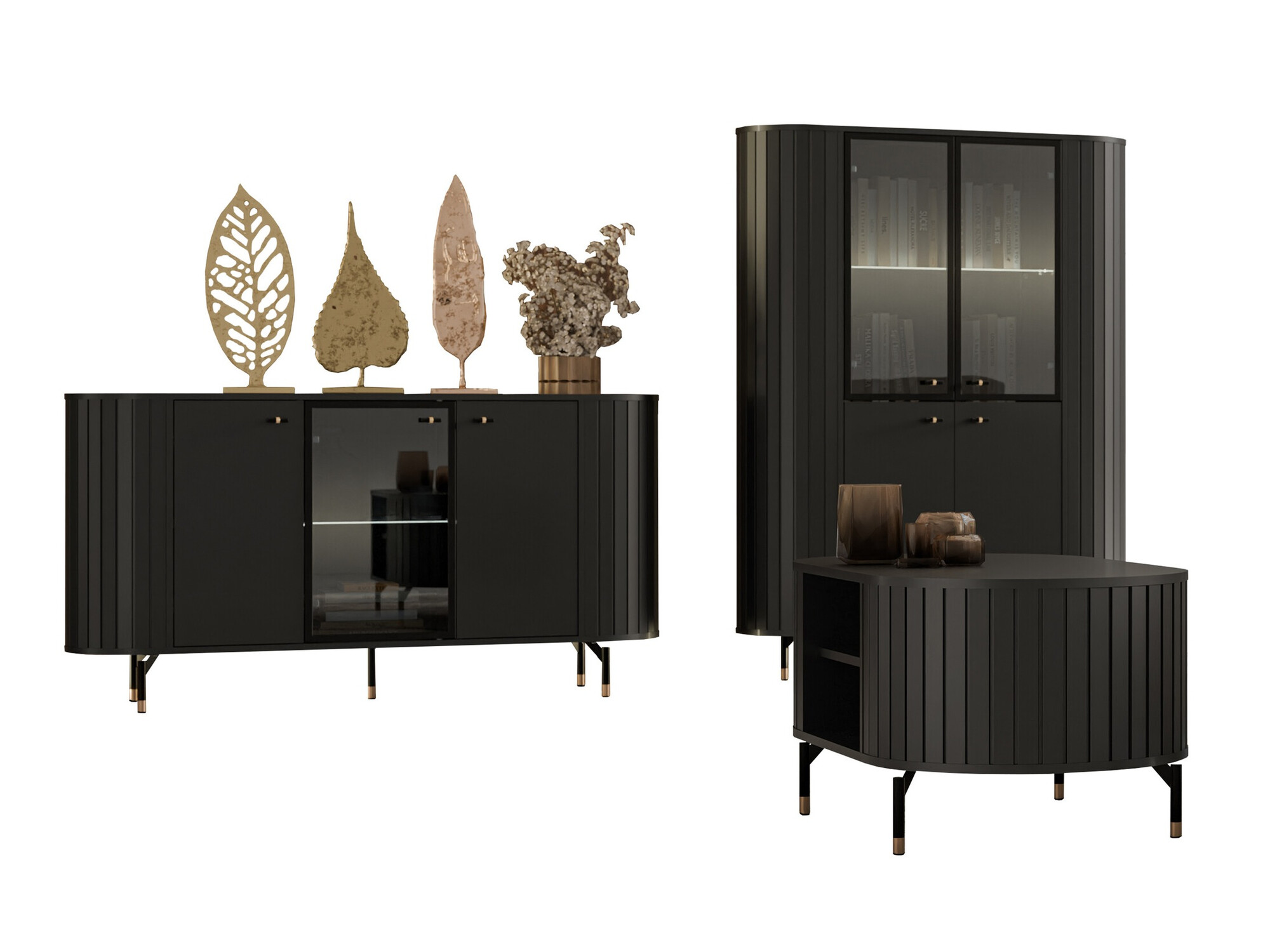 Set de living Novmono 111 (Negru)