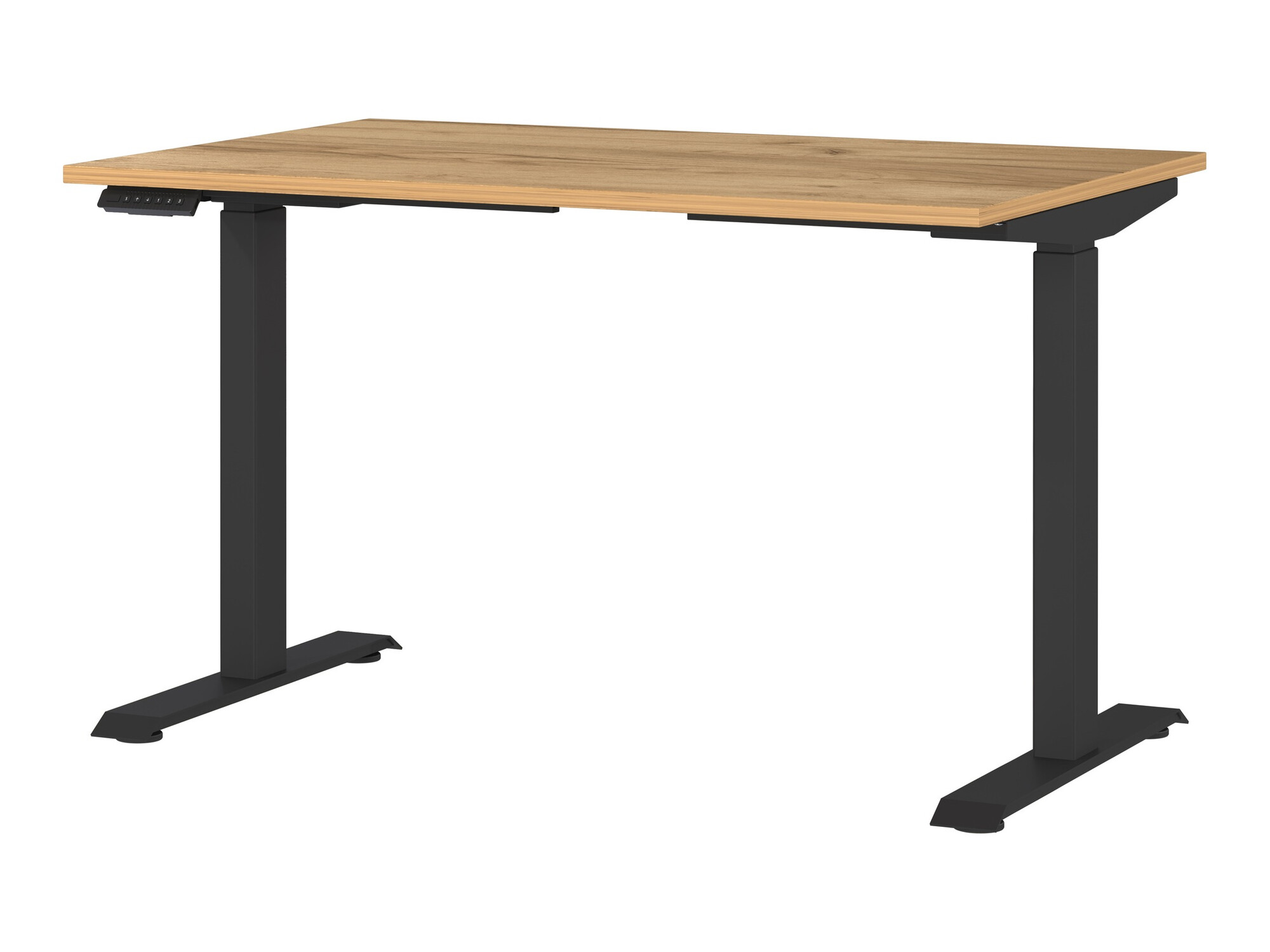 Birou cu înălțime reglabilă Sacramento 417 (Navarra stejar + Negru)