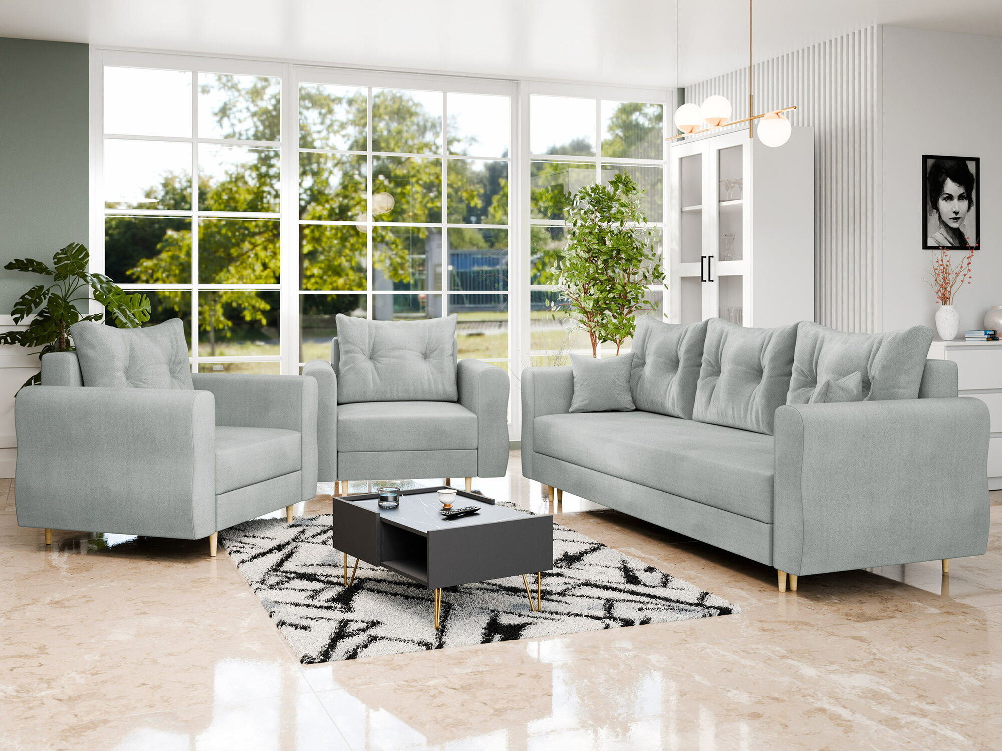 Set mobilier tapițat Veldala 106 (Manila 14)