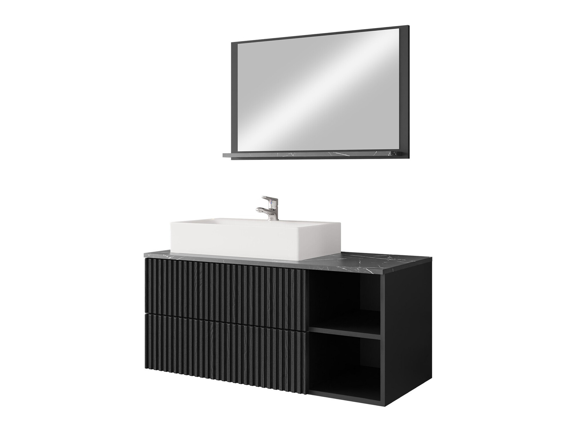 Set baie Nauta (Negru + Marmură neagră)