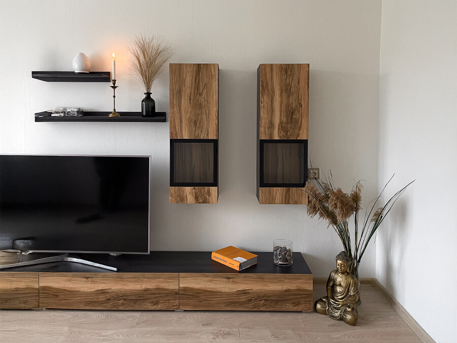 Set de living Serodeu 100 (Nuc + Maro închis)