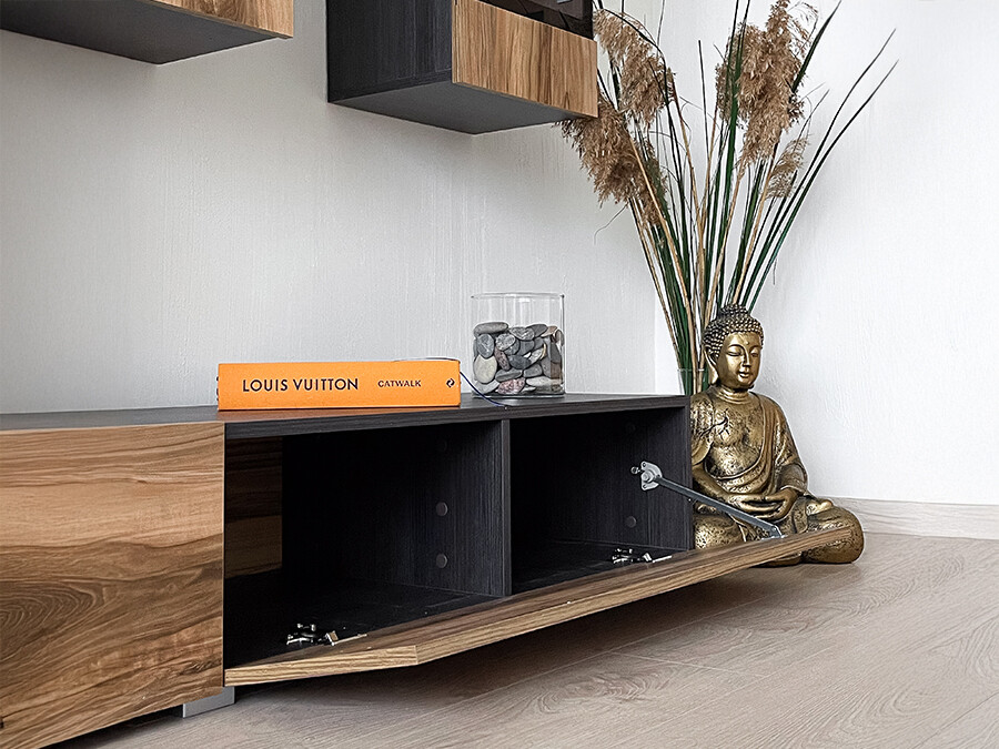 Set de living Serodeu 100 (Nuc + Maro închis)