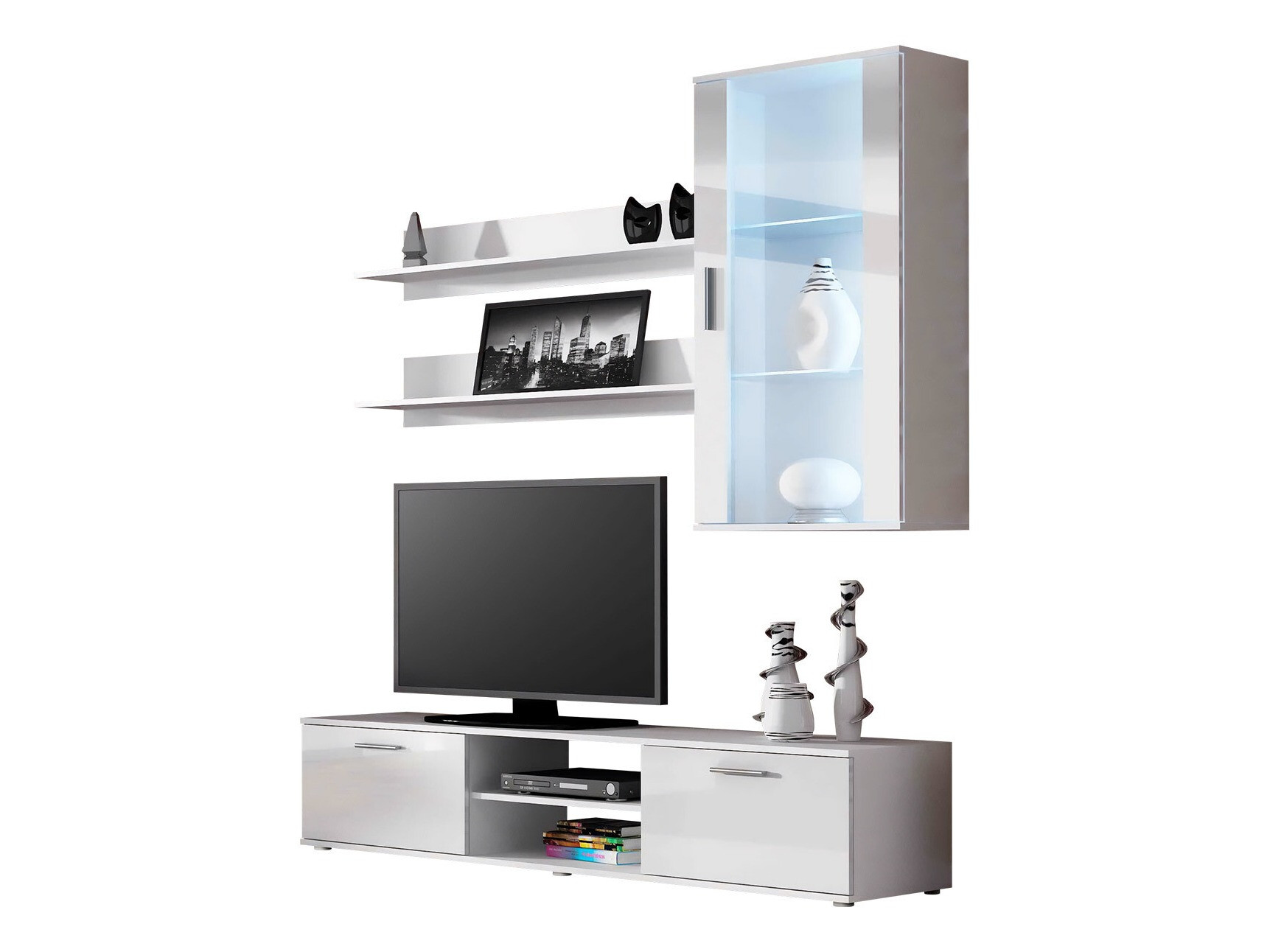 Set de living Tornola 113 (Alb + Alb lucios)