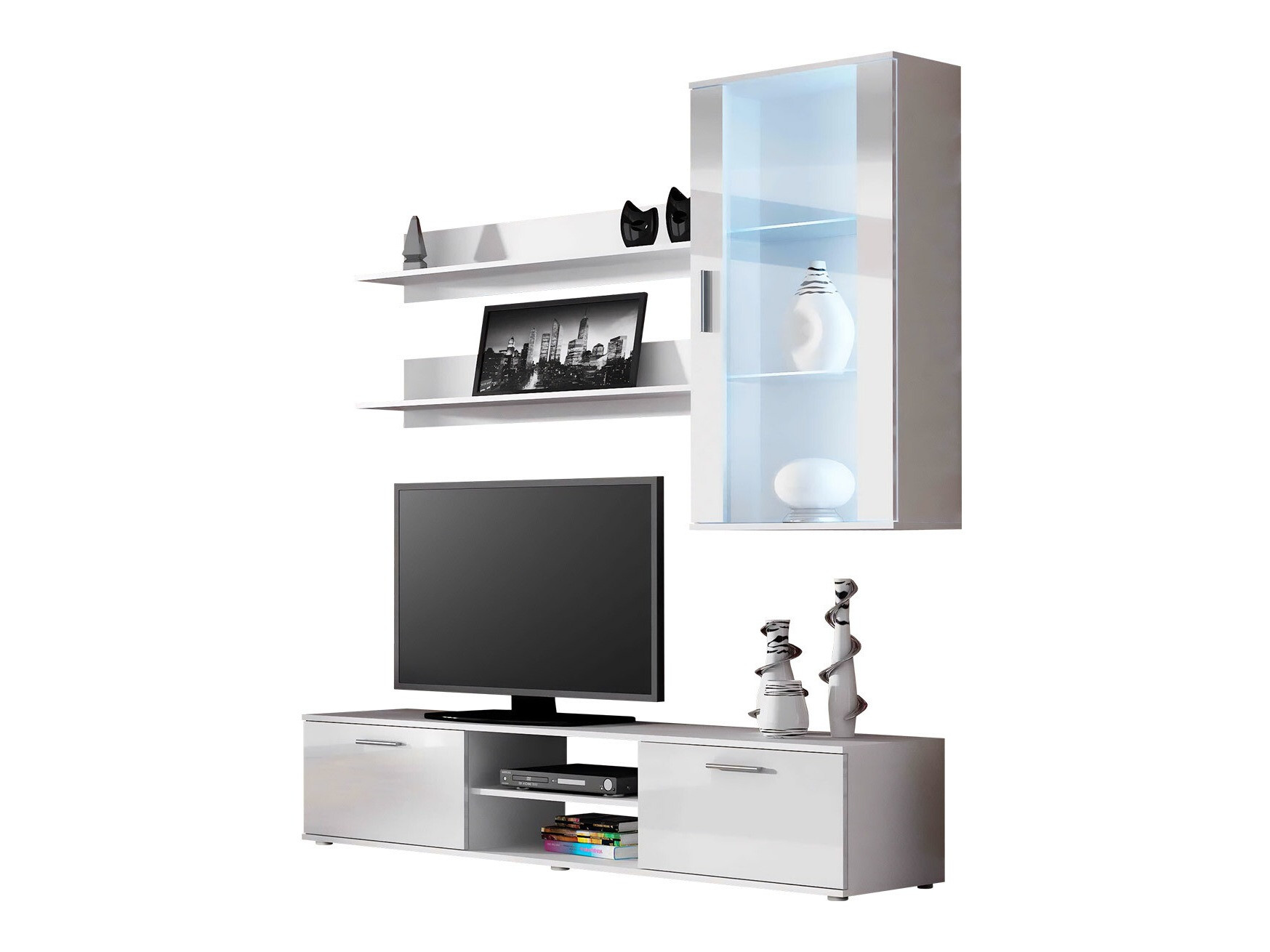 Set de living Tornola 113 (Alb + Alb lucios)