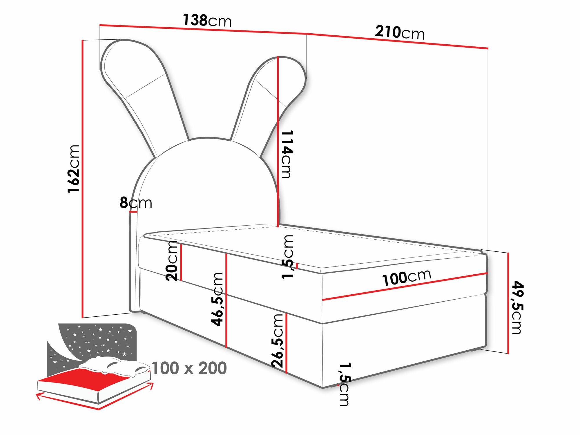 Pat boxspring Stylus (Magic Velvet 2269)
