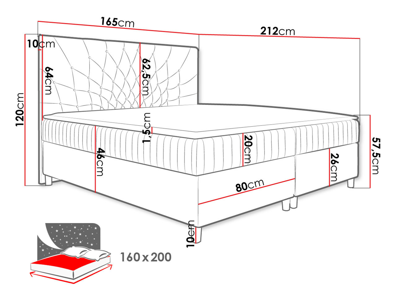 Pat boxspring Civitas (Manila 26)