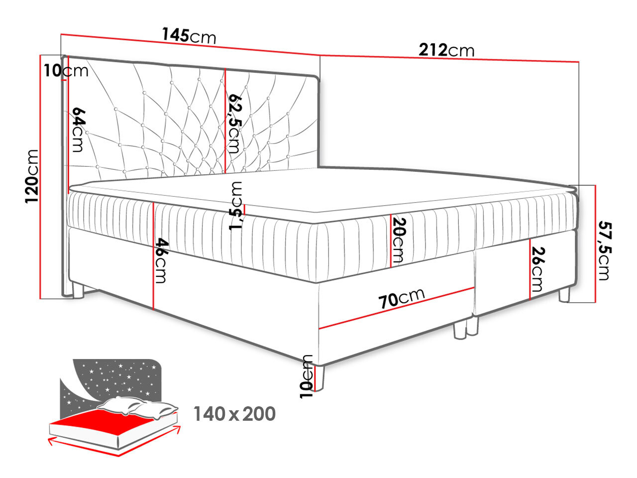 Pat boxspring Civitas (Manila 29)