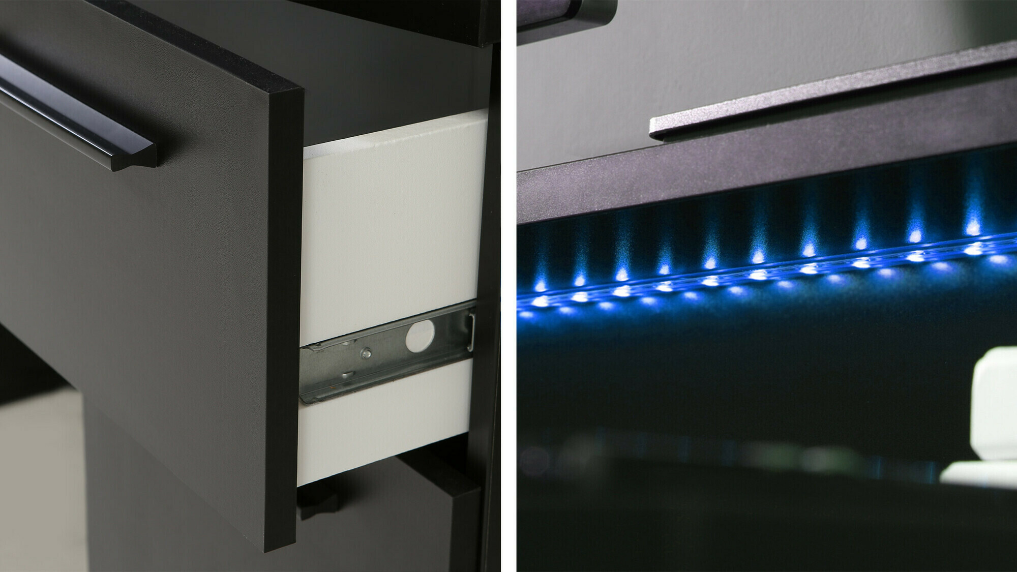 Birou gaming Serus (Negru mat)