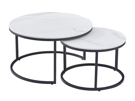 Set de măsuțe de cafea Detroit 607 (Marmură albă)