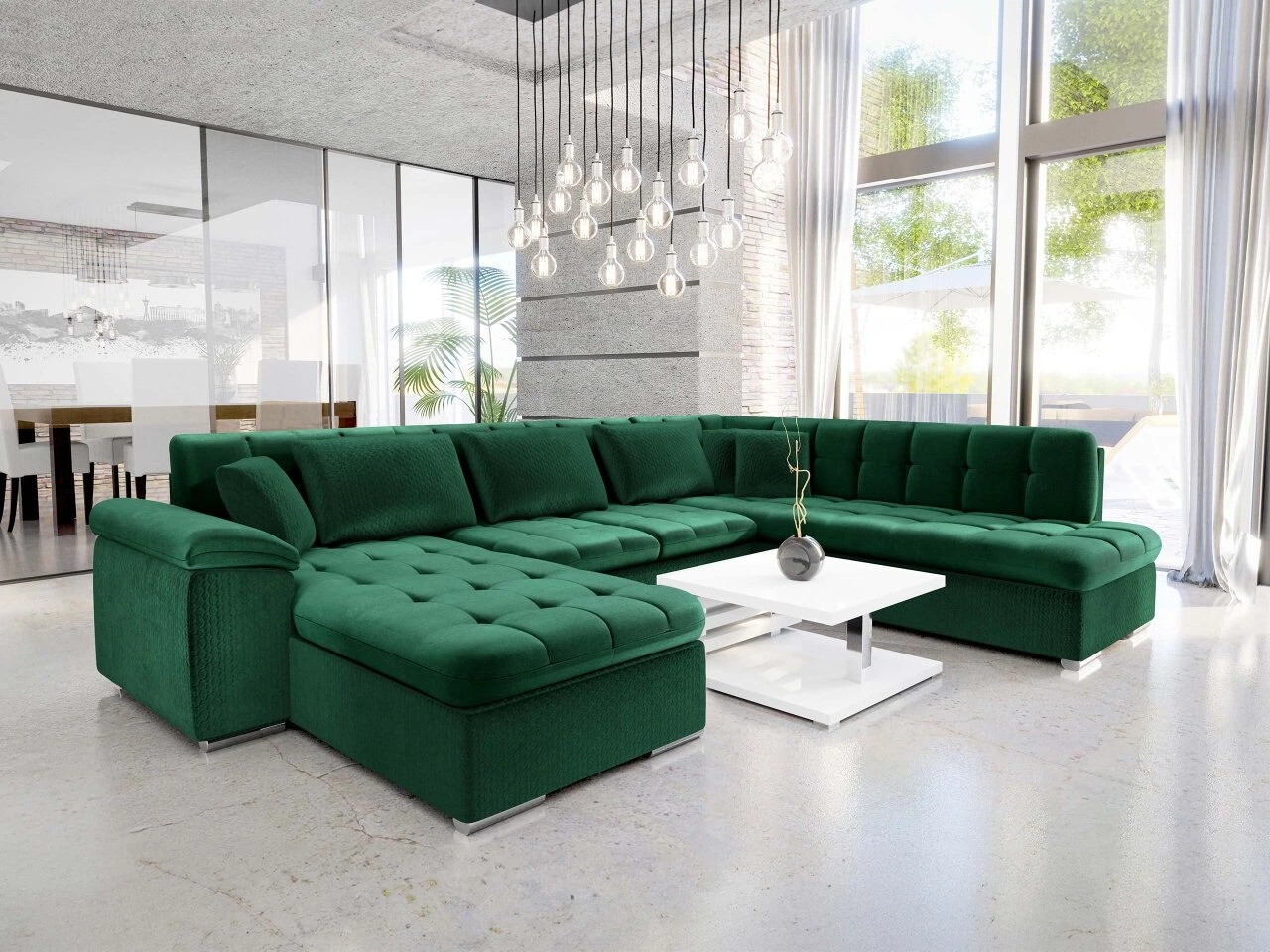 Colțar Comfivo Gemma V (Magic Velvet 2225-151 + Venus Velvet 2941)