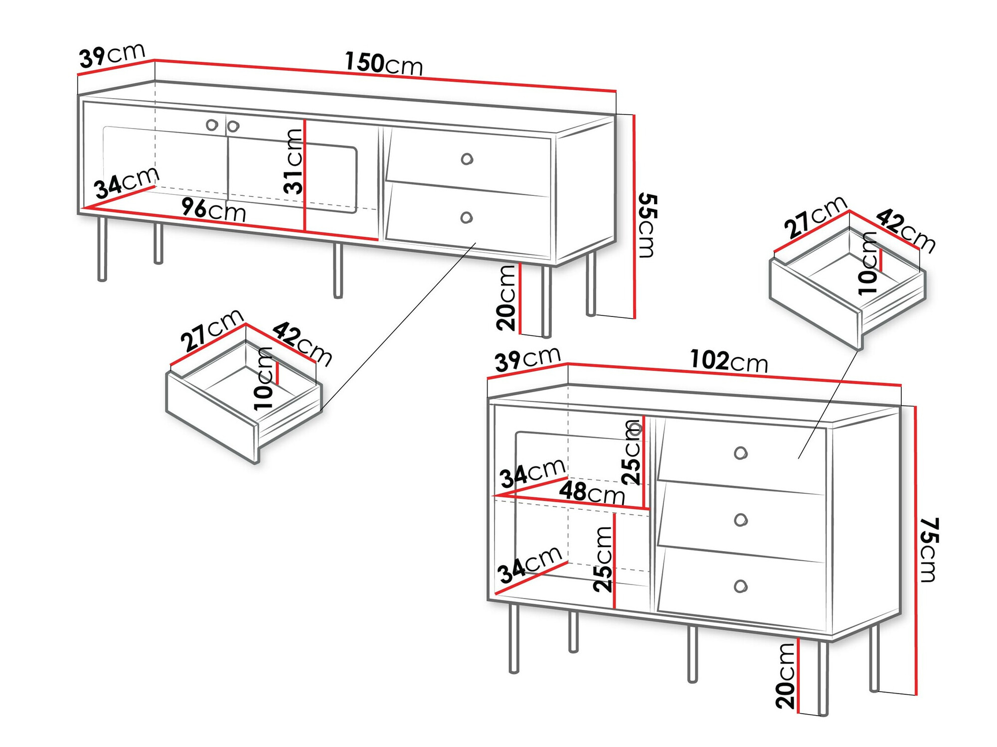 Set de living Feletri 108 (Alb)