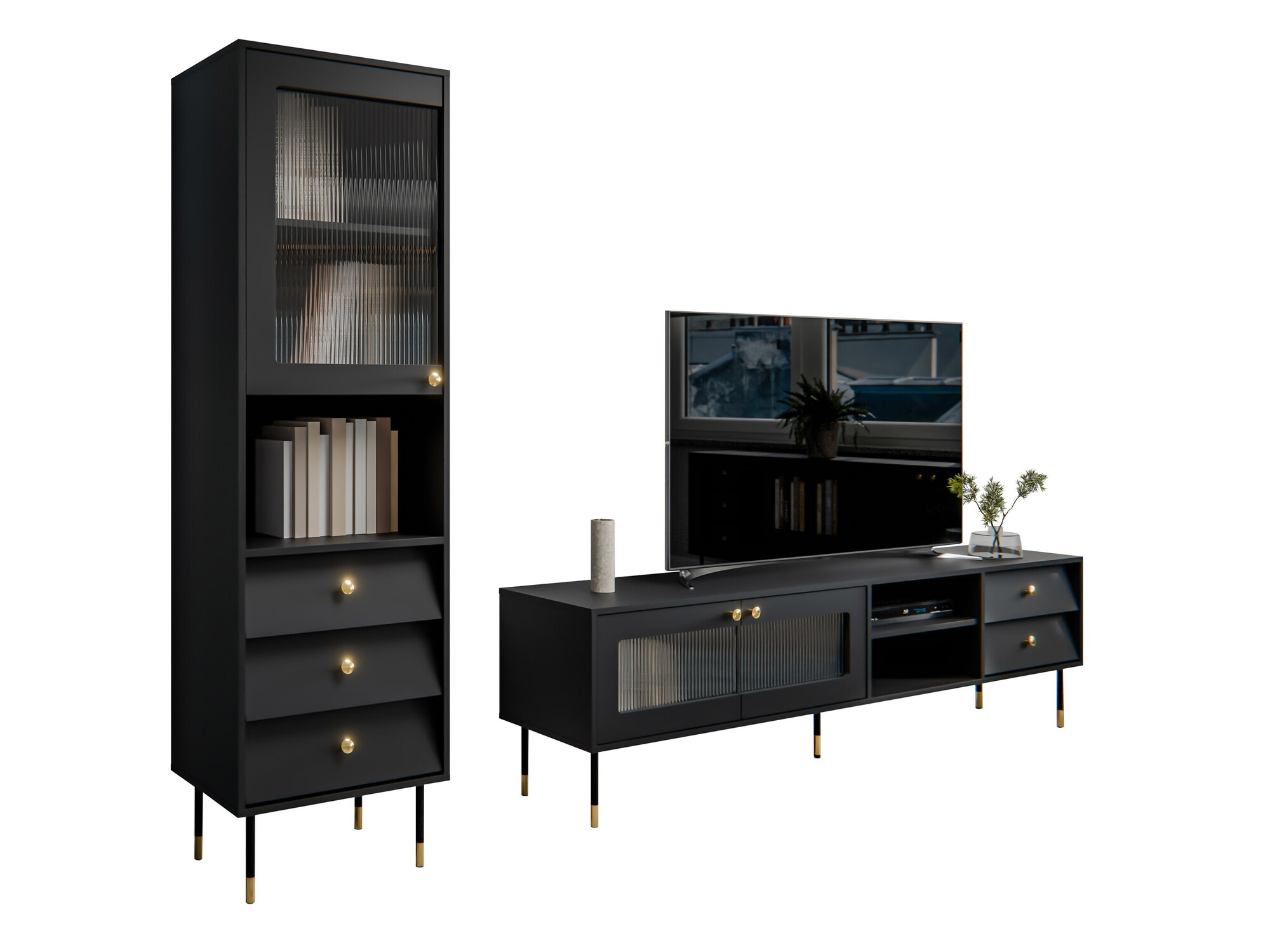 Set de living Feletri 109 (Negru)