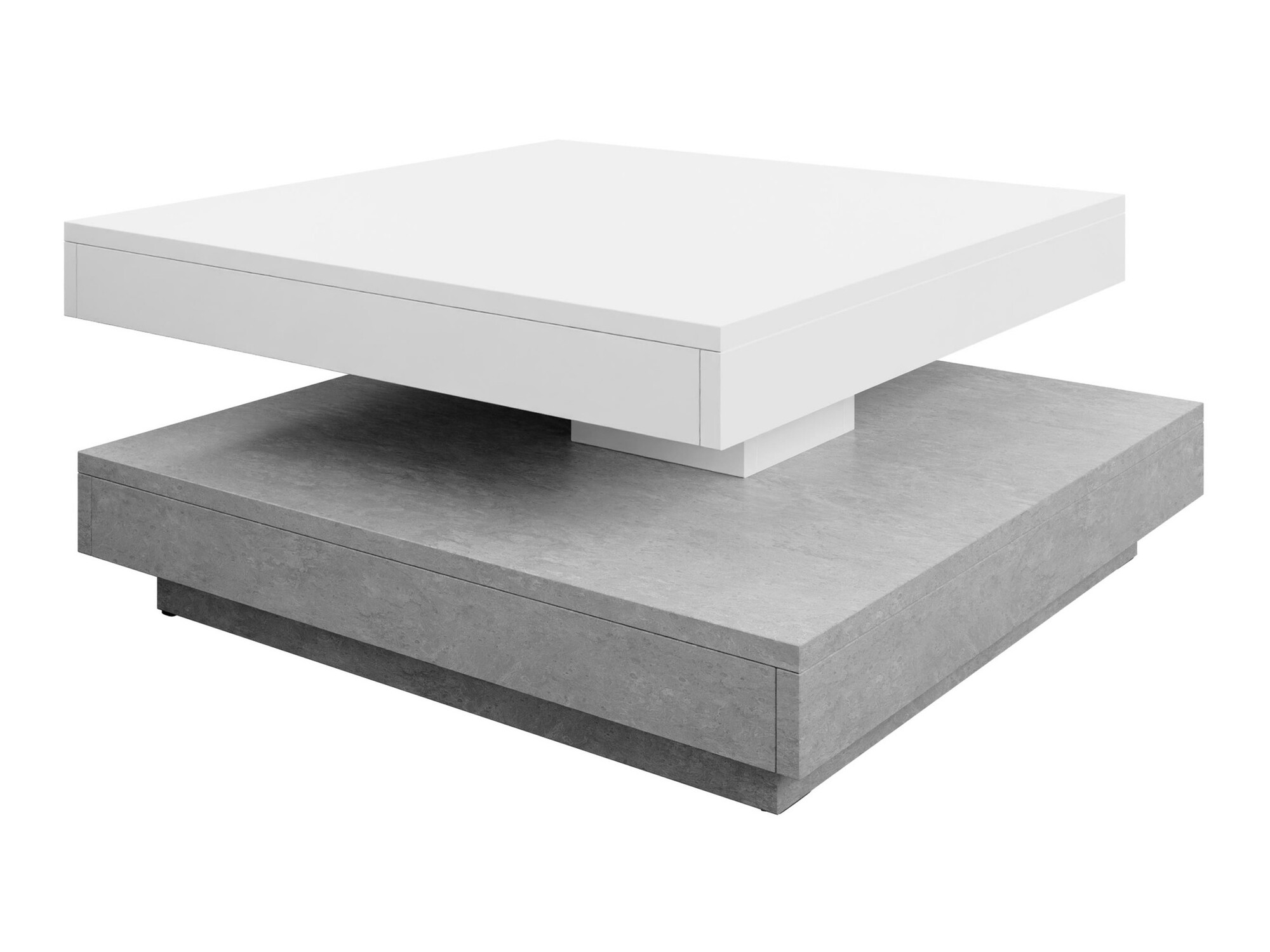 Transforming măsuță de cafea Comfivo Pisces (Beton + Alb)